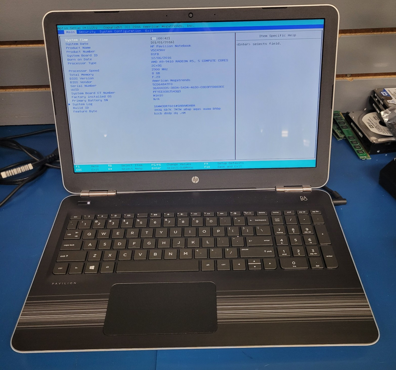 HP Pavilion 15z-aw000 AMD a9-9410 @2.90 GHz 8GB RAM 120 GB SSD Windows 11