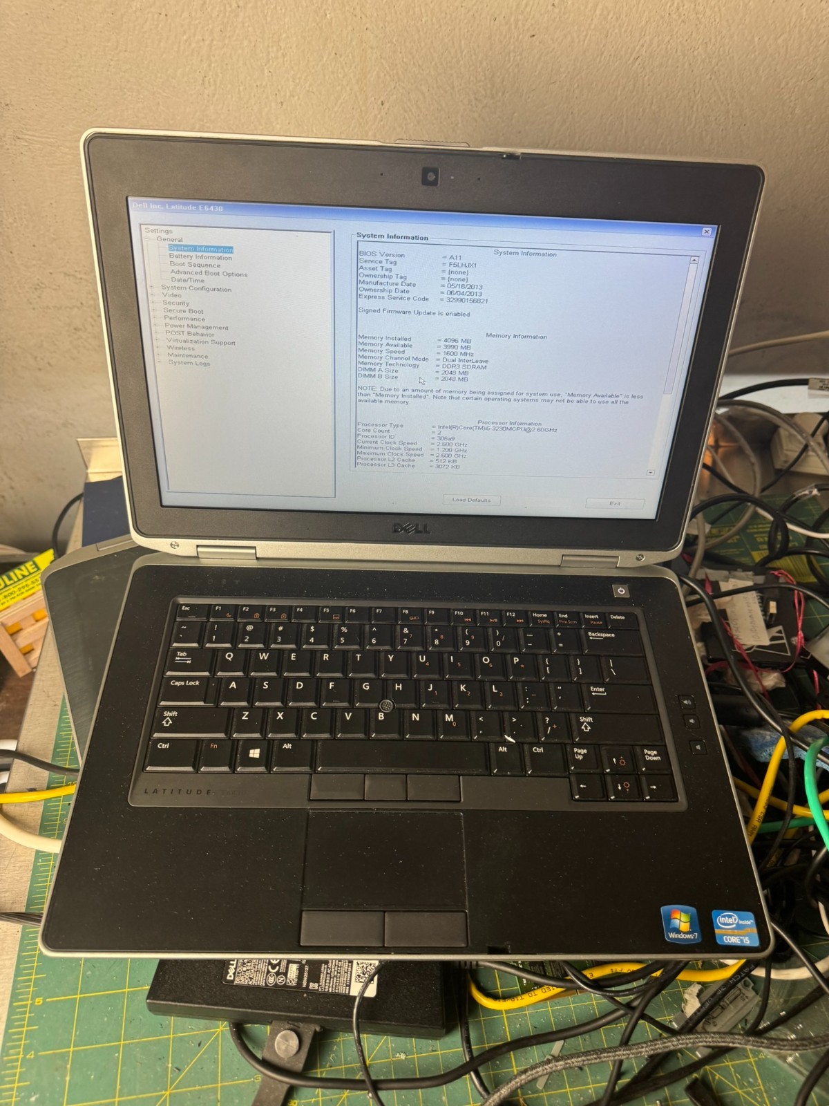 Dell Latitude E6430 14in Intel i5-3230M 4GB RAM No Drive Parts/Repair #5073
