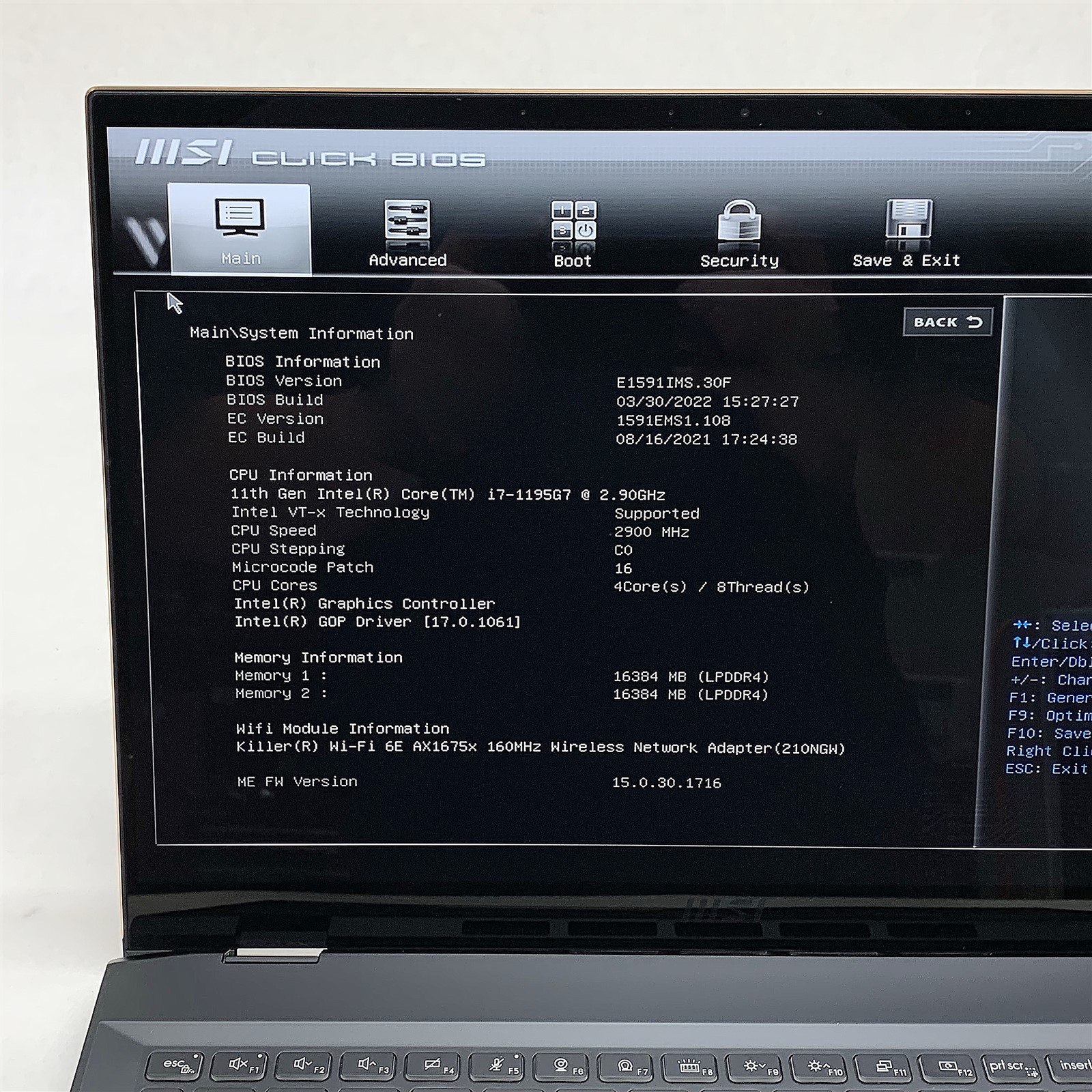 MSI Summit MS-1591 Laptop i7 1195G7 2.90GHZ 16″ 32GB 512GB NVMe RTX 3050 Win 11