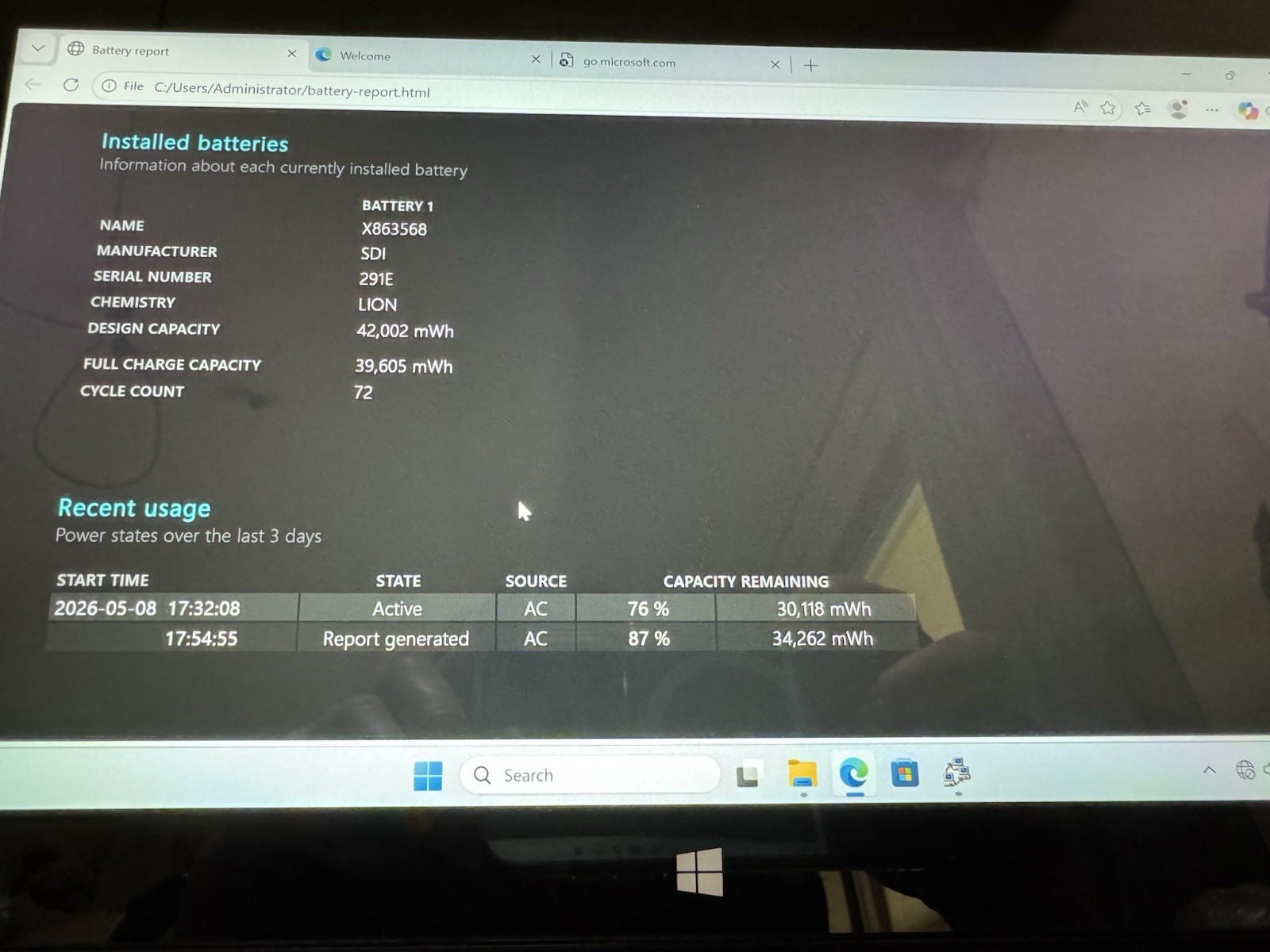 Microsoft Surface 1 i5-3317u 4GB RAM 128GB SSD Win 11 Pro Extras