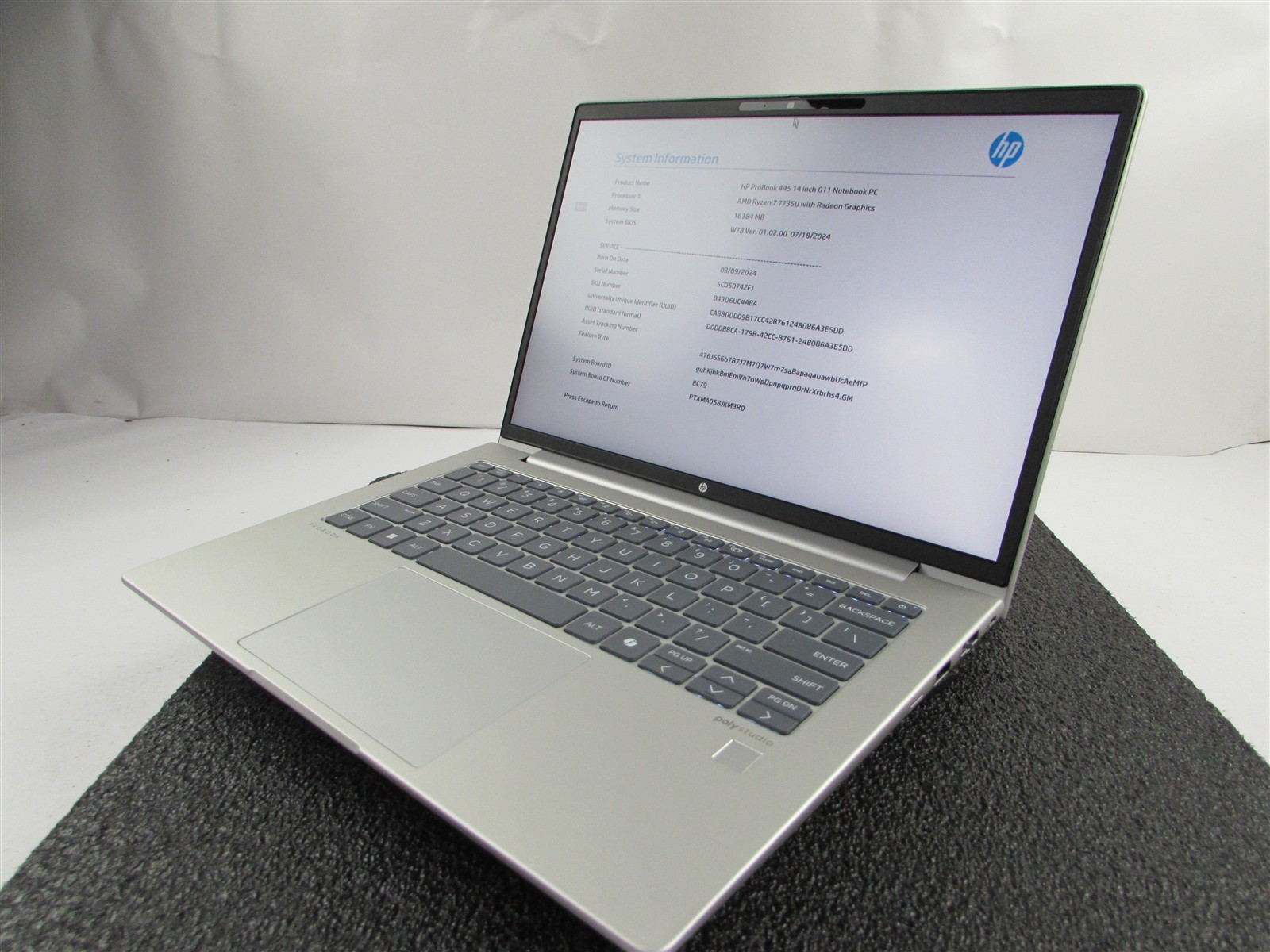 HP PROBOOK 445 (G11) AMD RYZEN 7 7735U 256GB SSD 16GB RAM AMD GPU WIN 11 PRO