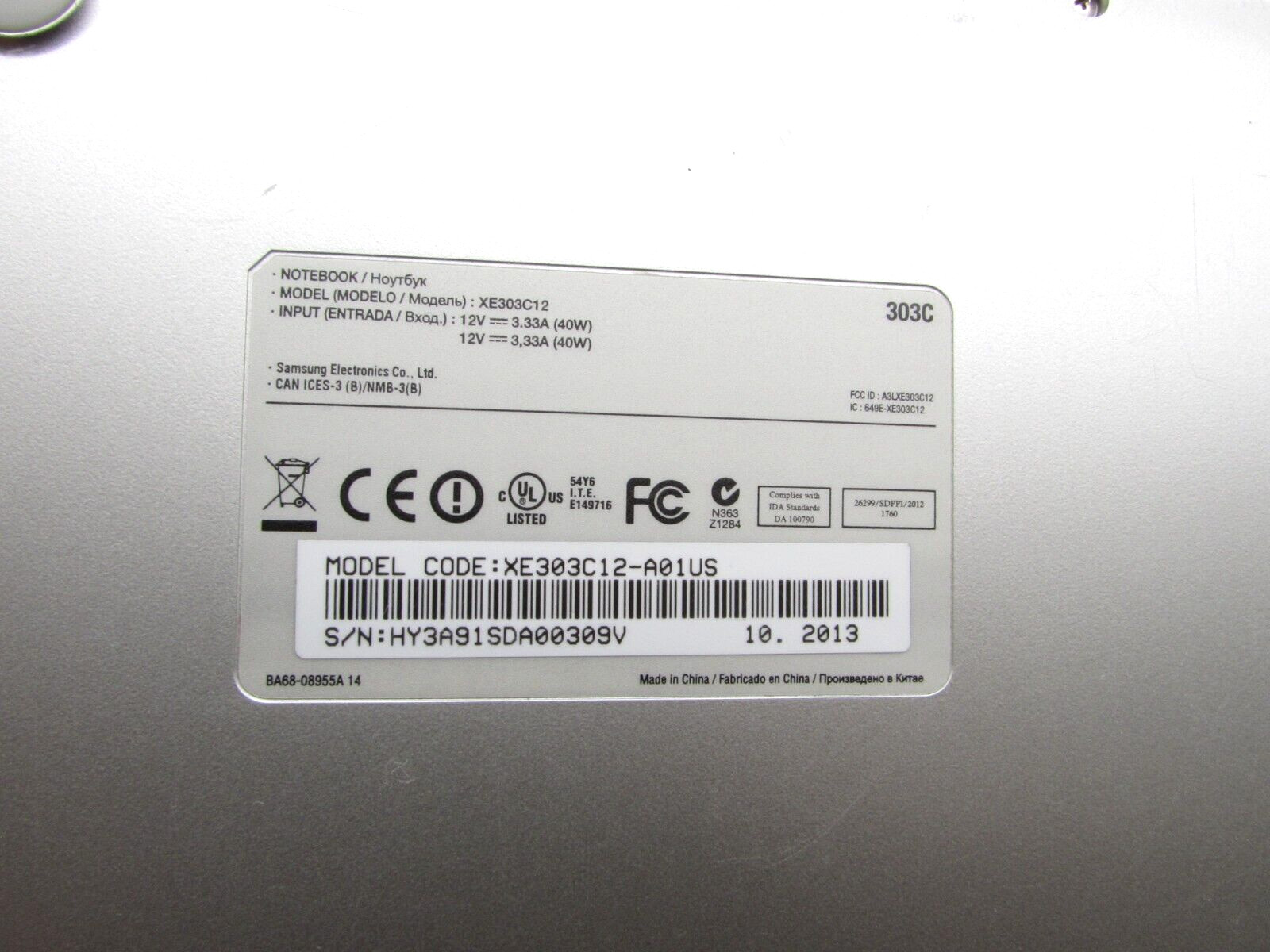 Lot of 8 Samsung Chromebook XE303C12-A01US For Parts
