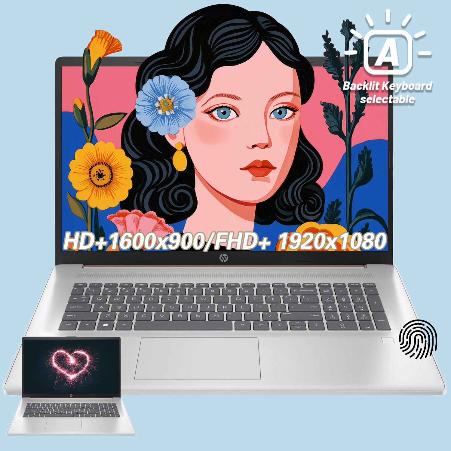 HP 17.3″ HD+ Backlit Laptop Intel Core i5-1334U UpTo 64GB RAM 2TB SSD – open box