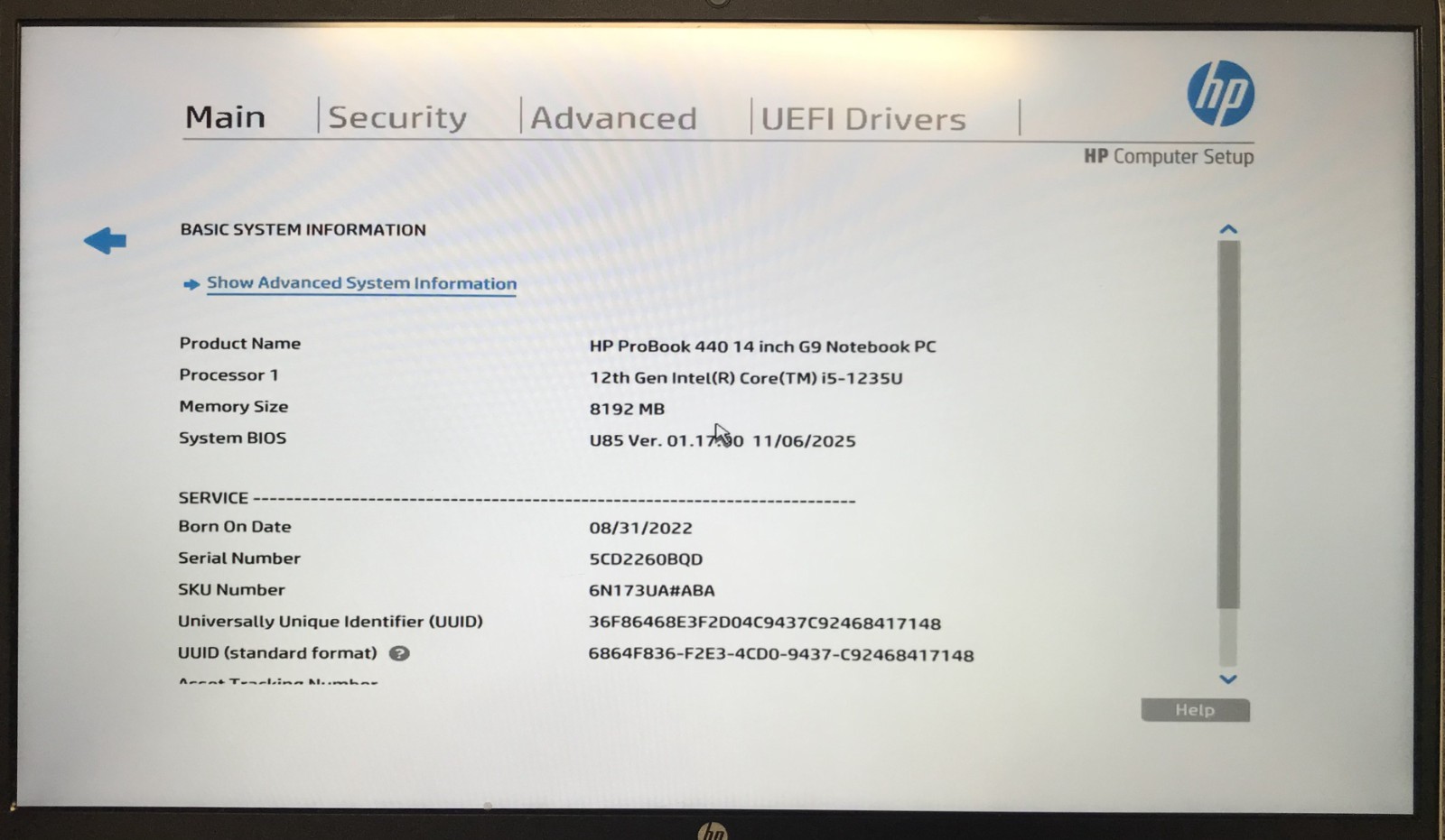 HP ProBook 440 G9 14″ Laptop i5-1235U 8GB RAM 512GB NVMe, As Is