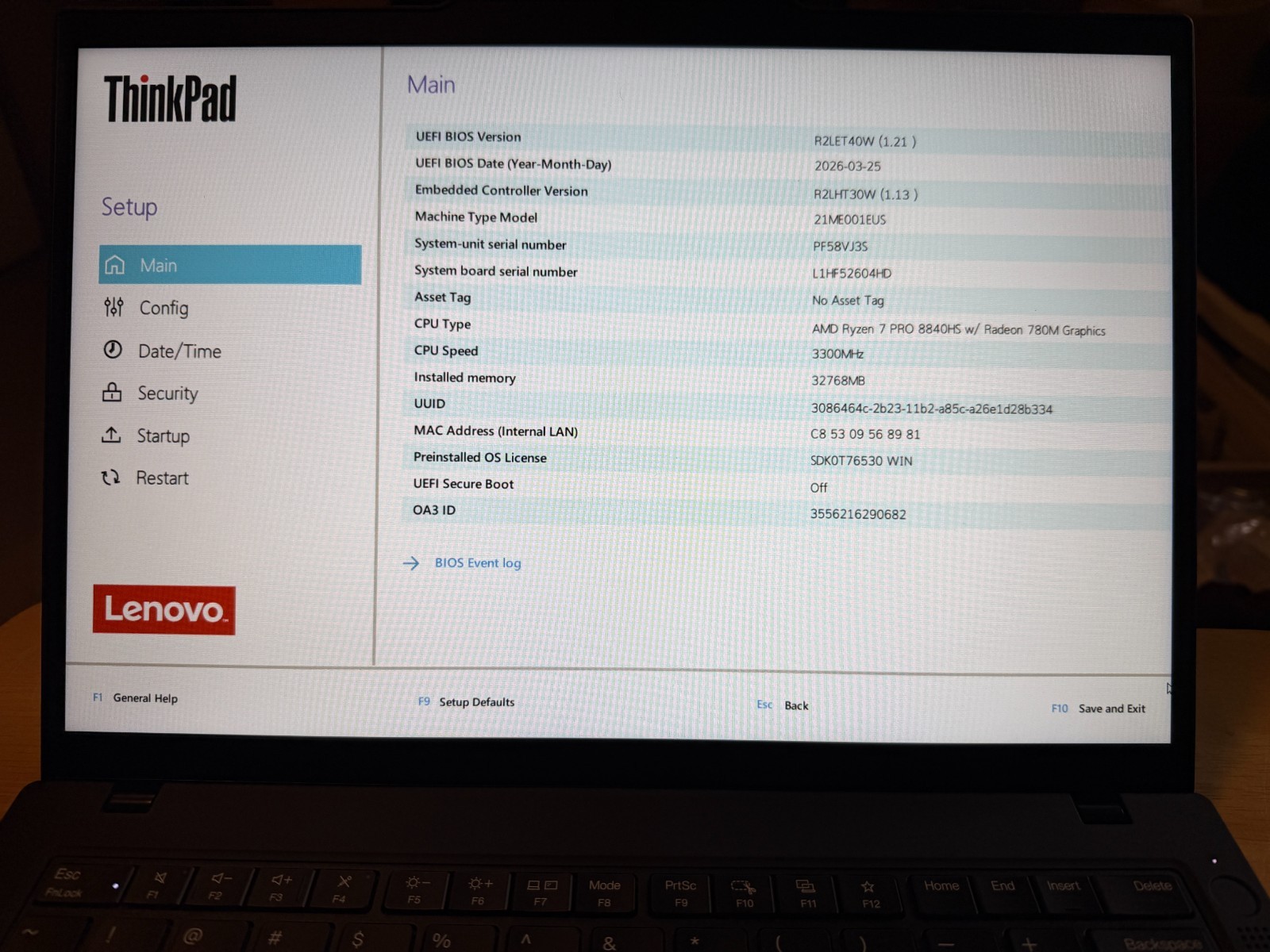Lenovo ThinkPad P14s Gen 5 AMD | Ryzen 7 PRO 8840HS | 32GB DDR5 | 1TB SSD