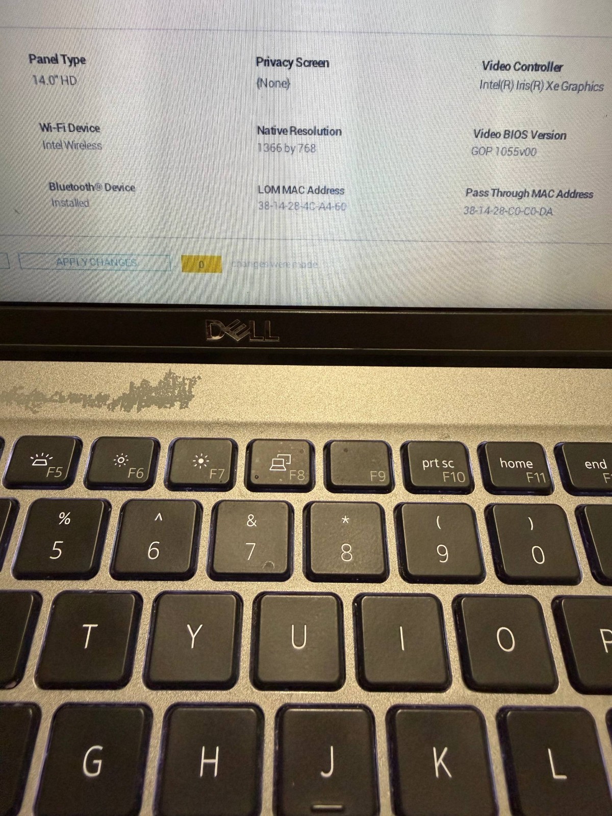 Dell Latitude 5420 14″ HD i7-1165G7 No ram/ssd/charger Fair condition