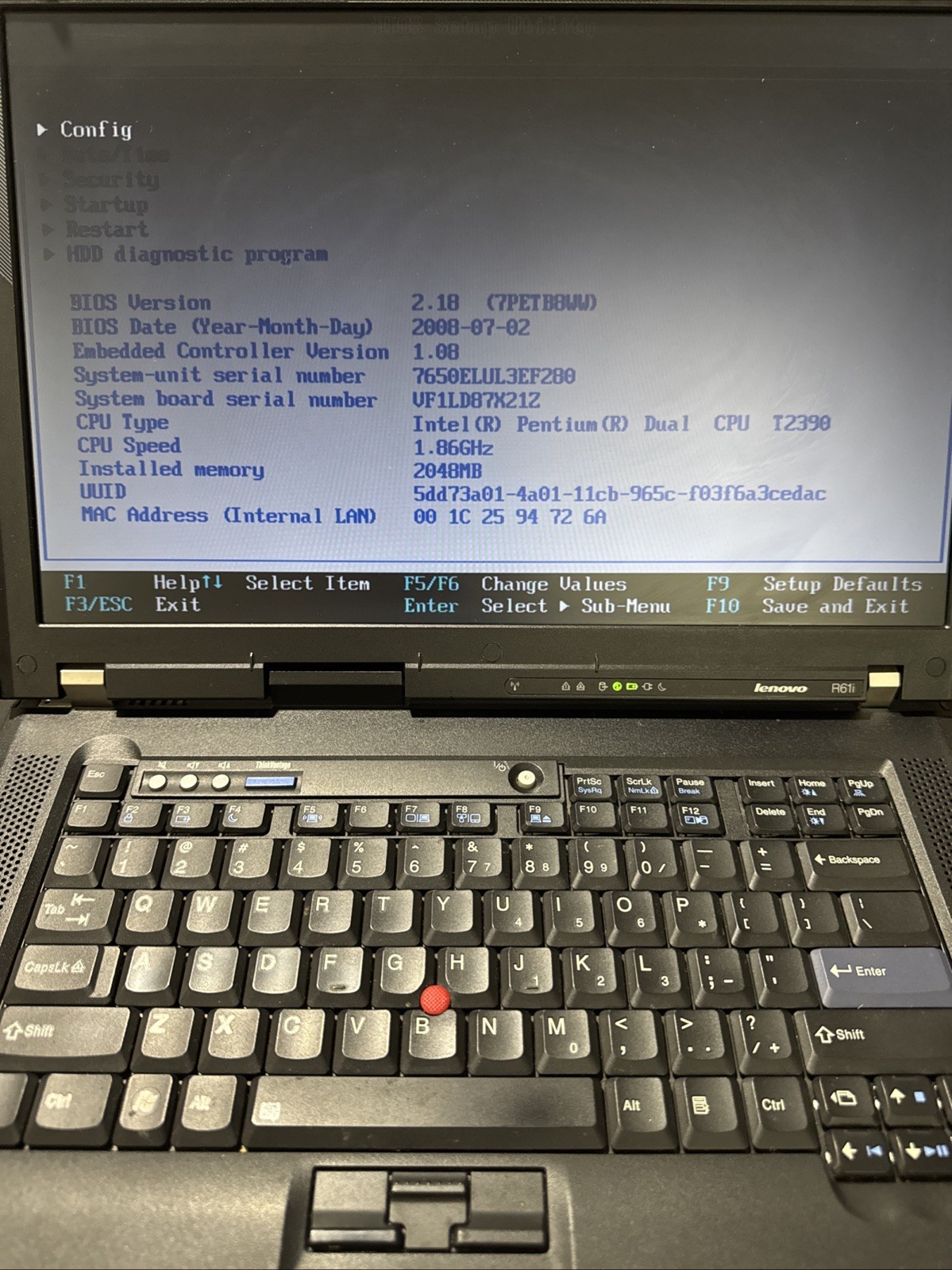 Lenovo ThinkPad R61i 15.4in. ( Intel Pentium) Laptop – POSTS | NO HDD
