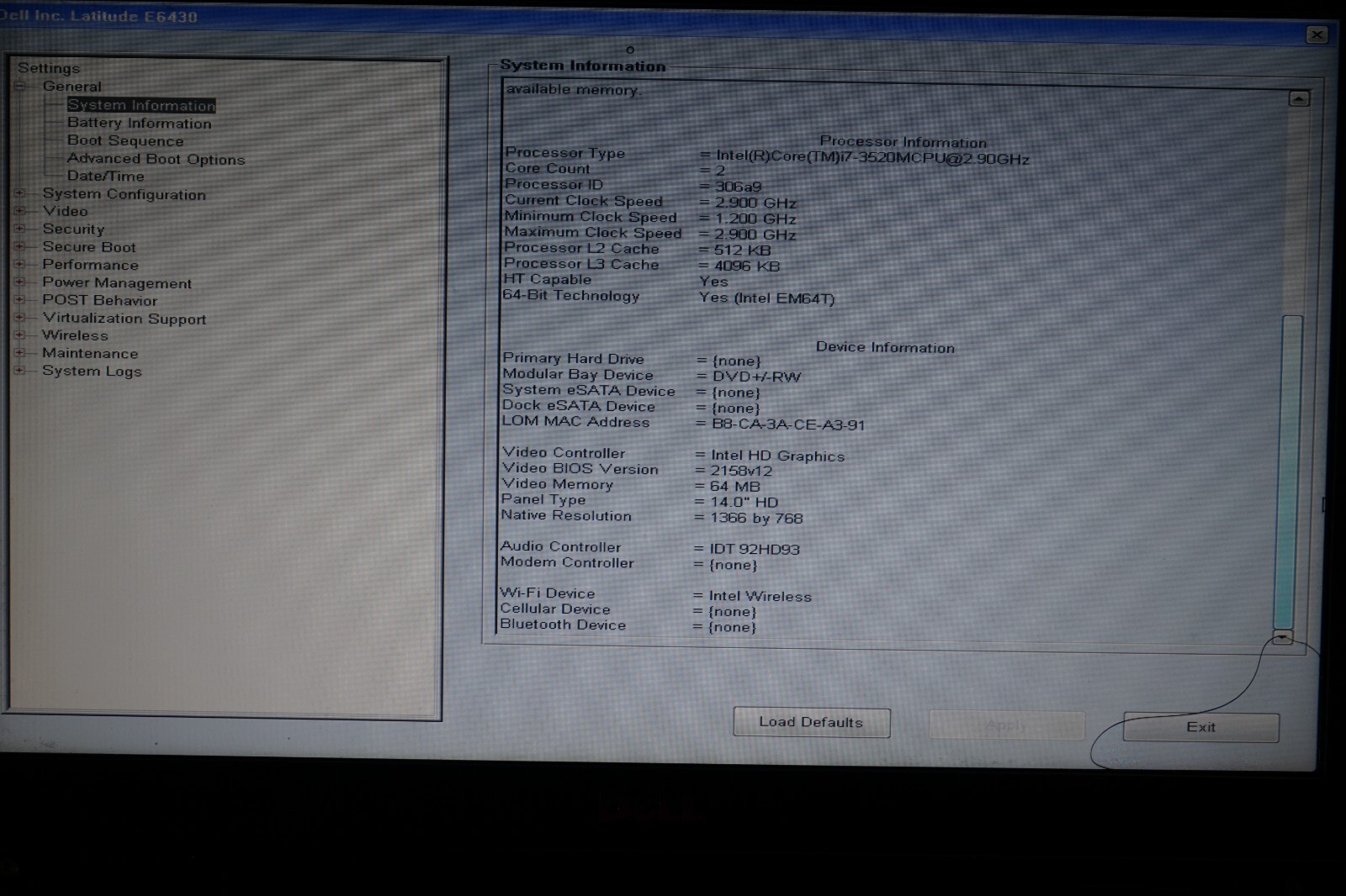 ^ Dell Latitude E6430 ATG 14″ i7-3520M @ 2.9GHz 4GB Ram No HD “READ” #C1687