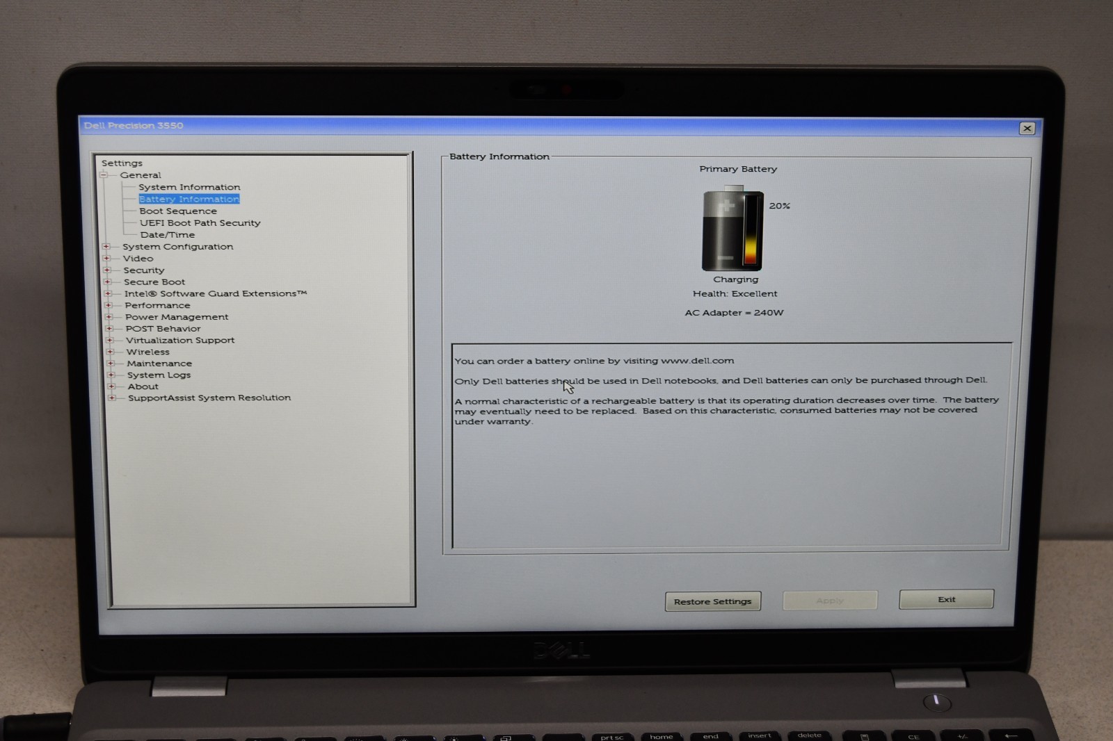 ^ Dell Precision 3550 15.6″ Intel i7-10510U @ 1.80GHz 16GB Ram No HD #X6989