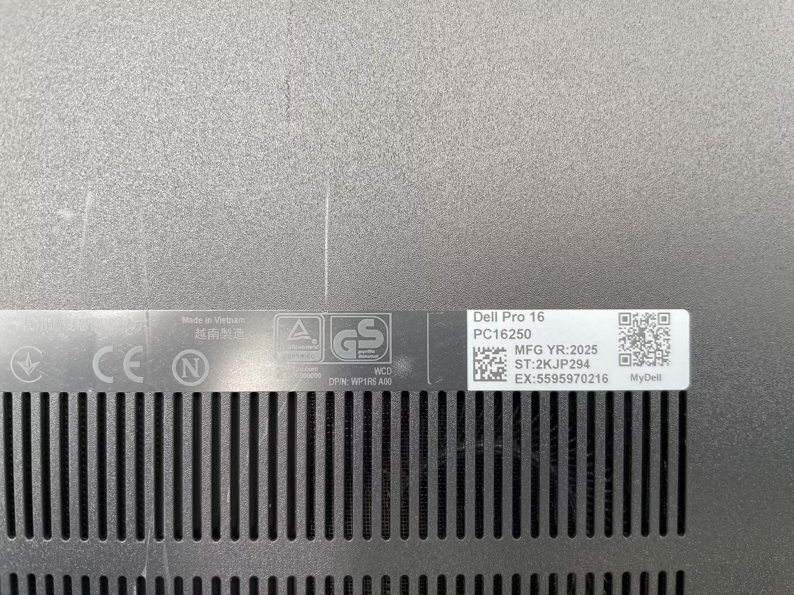 Dell Pro 16 PC16250 Used 16″ (Intel Core 5 120U-8GB-256GB NVMe)