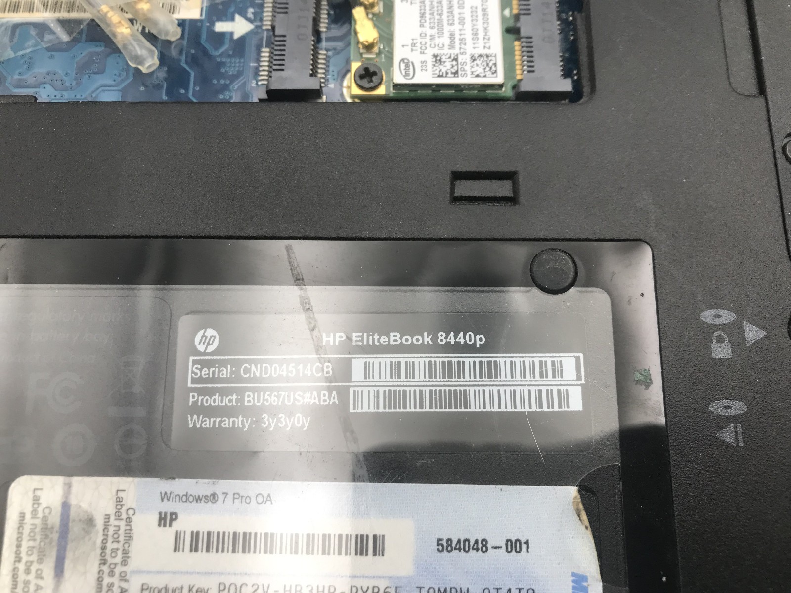 HP ELITEBOOK 8440P – BOOTS TO BIOS – INTEL I5 M540 – 4GB RAM – READ DESCRIP – BB
