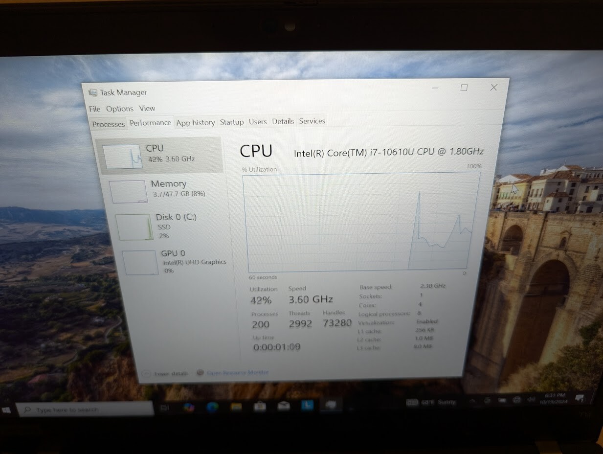 Lenovo Thinkpad T14 G1 i7-10610U 48GB RAM/500 GB SSD – Win 10 Pro TOUCHSCREEN