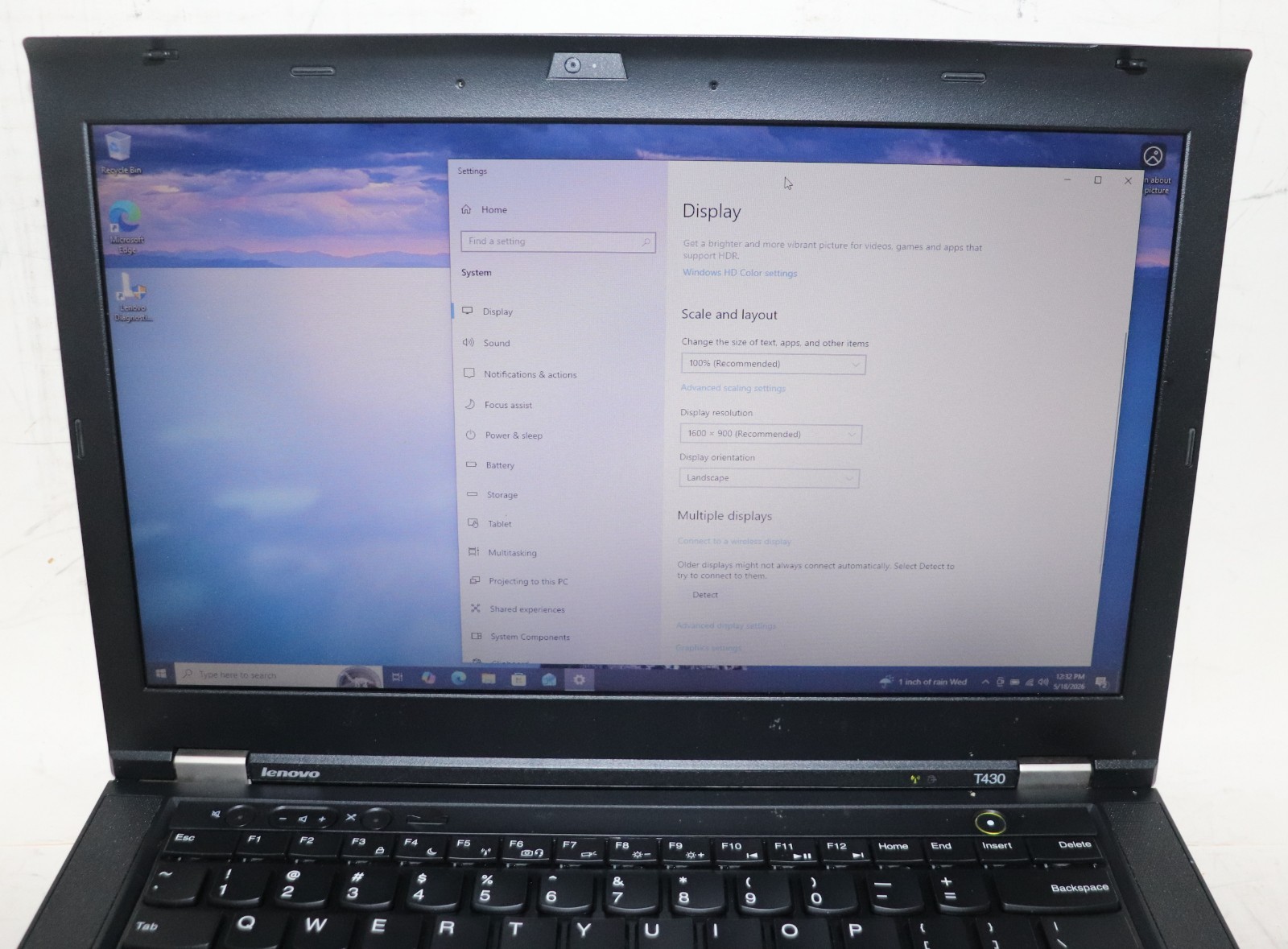 Lenovo ThinkPad T430|Core i5@2.60 GHz|8GB RAM|256GB SSD|WIN10. PROF|Webcam