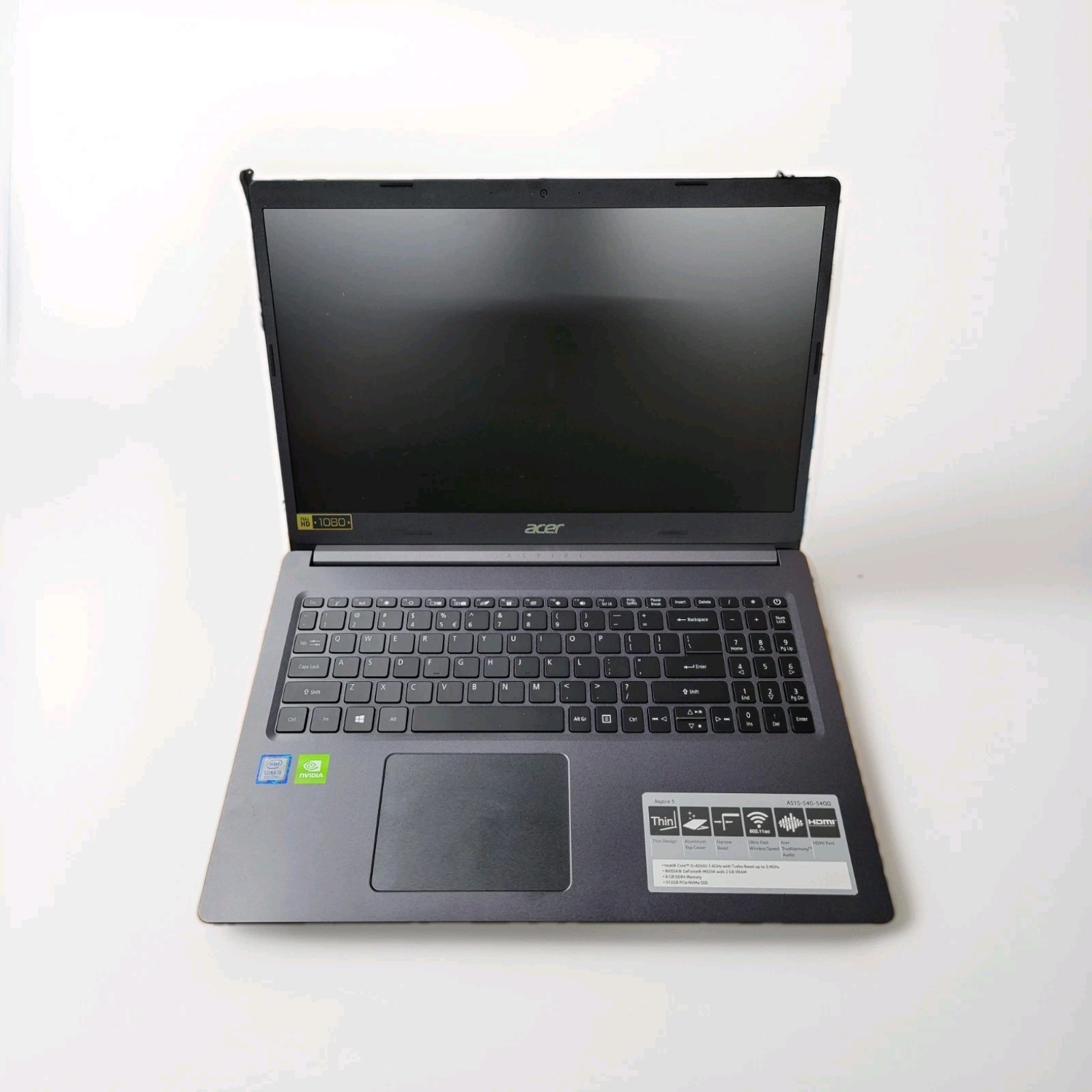 ACER ASPIRE A5 i5-54 SERIES INTEL CORE I5 8TH GEN 8GB RAM Windows 10 Bad Battery
