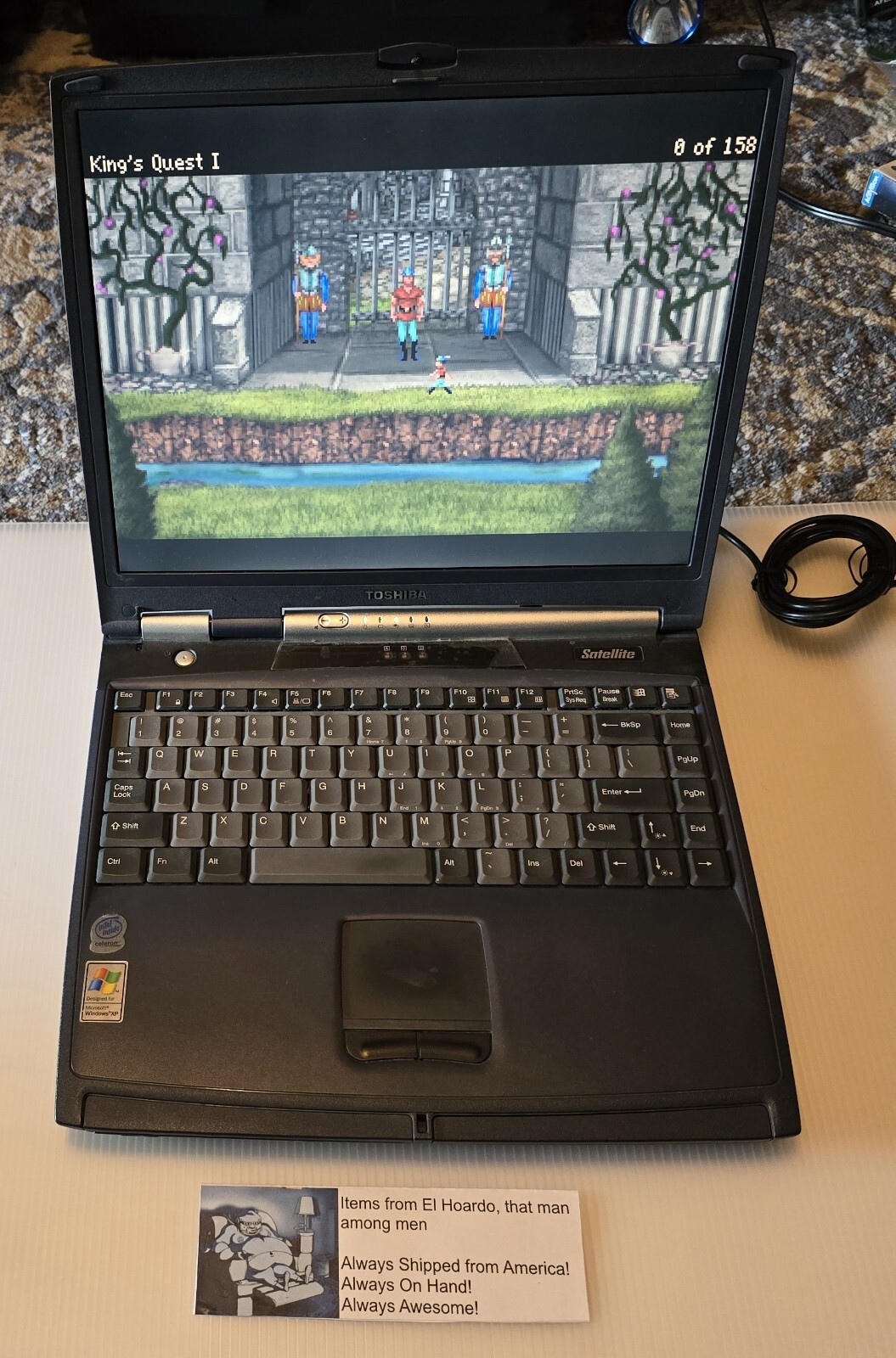 Toshiba Satellite 1000-S157 30GB HDD, 768MB RAM, Celeron 1GHZ READ
