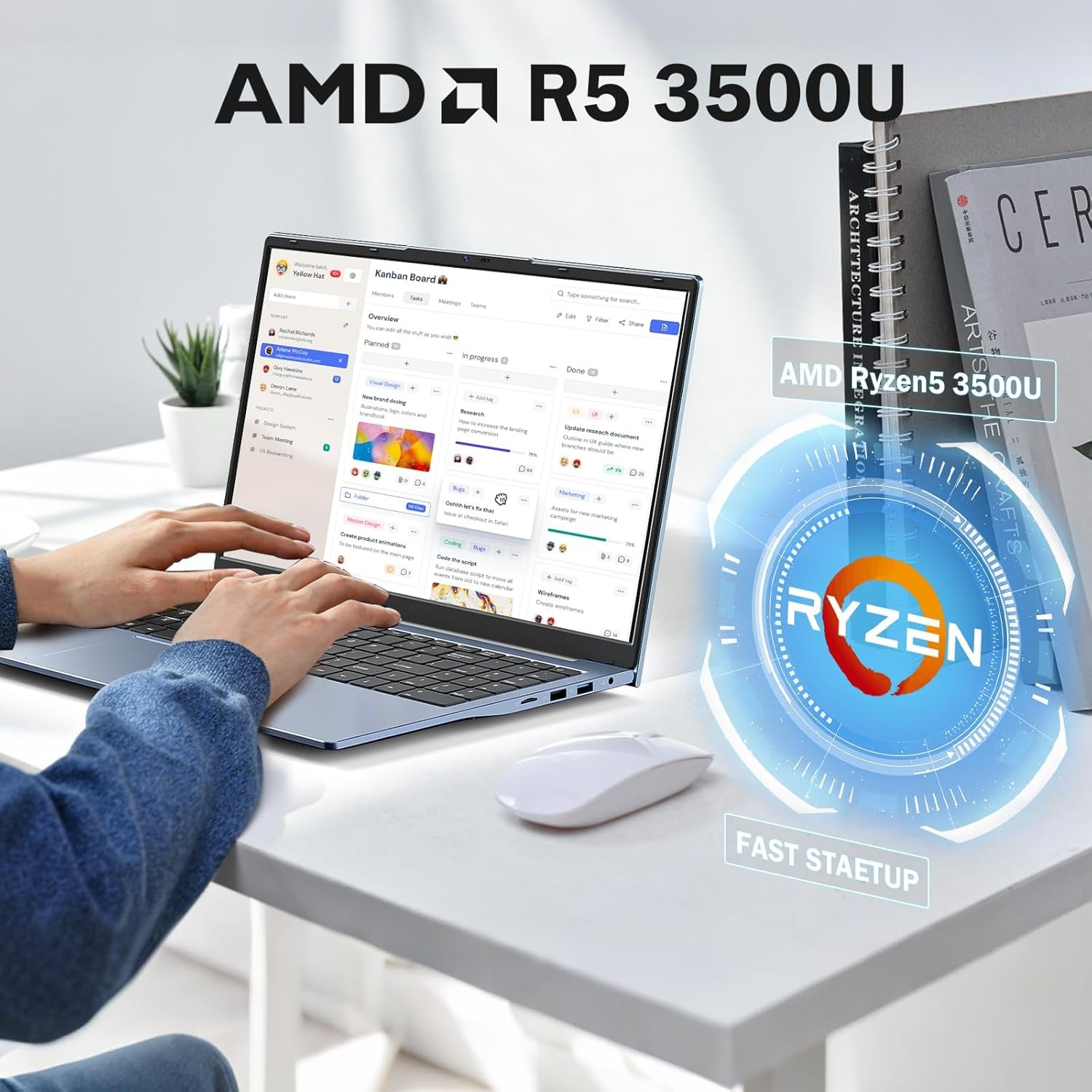 15.6 Student Laptop AMD Ryzen 5 16GB RAM 512GB SSD Radeon Vega 8 Graphics