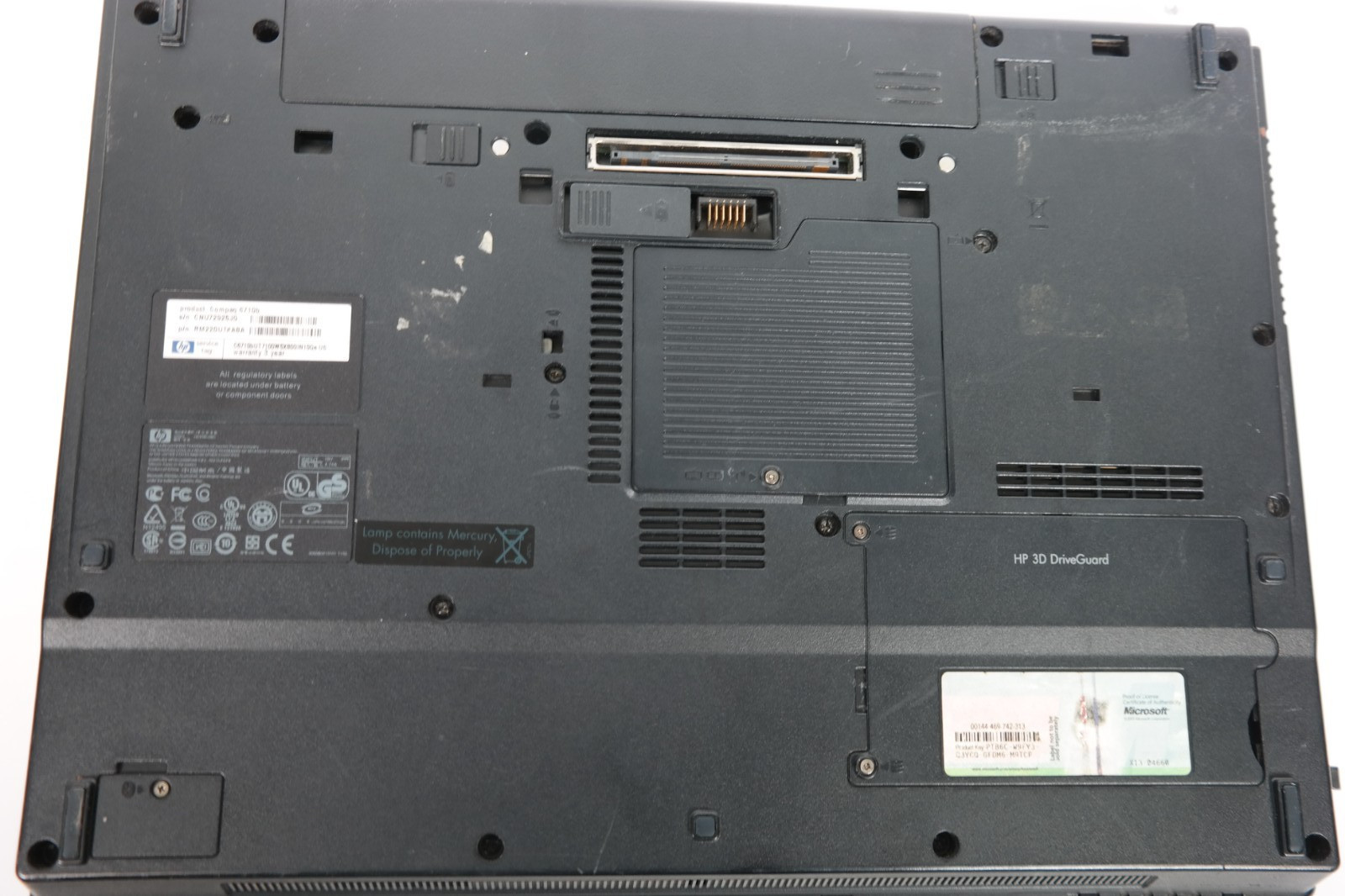 HP Compaq 6510b/Centrino Duo T7100/2GB RAM/No Storage/Bad Battery/Parts