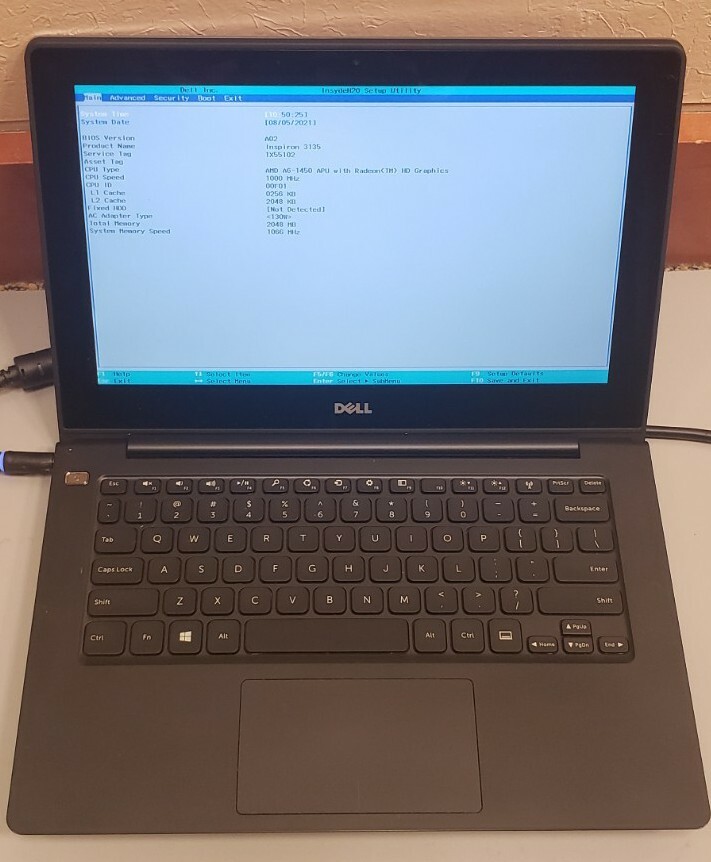 Dell Inspiron 3135 AMD A6-1450 Radeon Graphics 2GB RAM 0GB HDD BIOS FOR PARTS