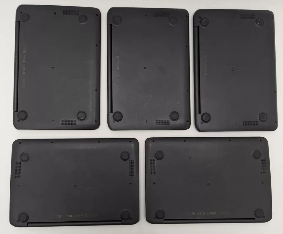 Lot of 5 HP Chromebook 11 G6 EE 11.6″ Celeron N3350 1.10GHz 4GB RAM 16GB eMMC