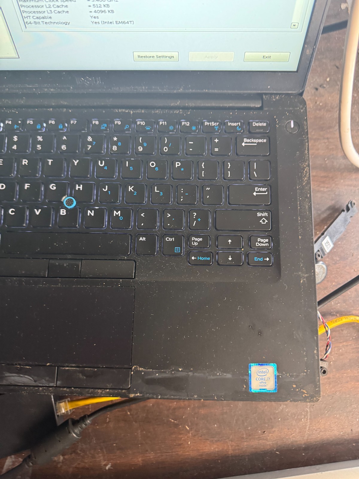 Dell Latitude 7480 Core i7-6600U Laptop for Parts/Repair #5311