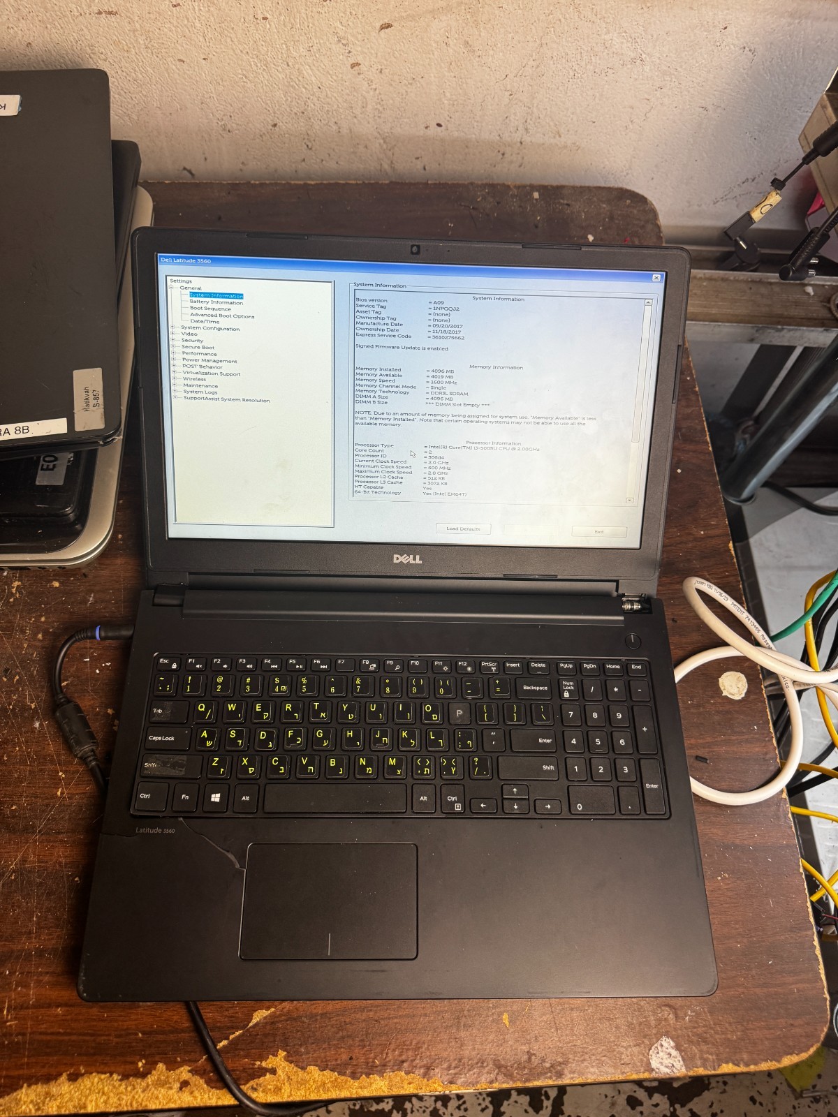 Dell Latitude 3560 Core I3-5005U Laptop For Parts/Repair #6427