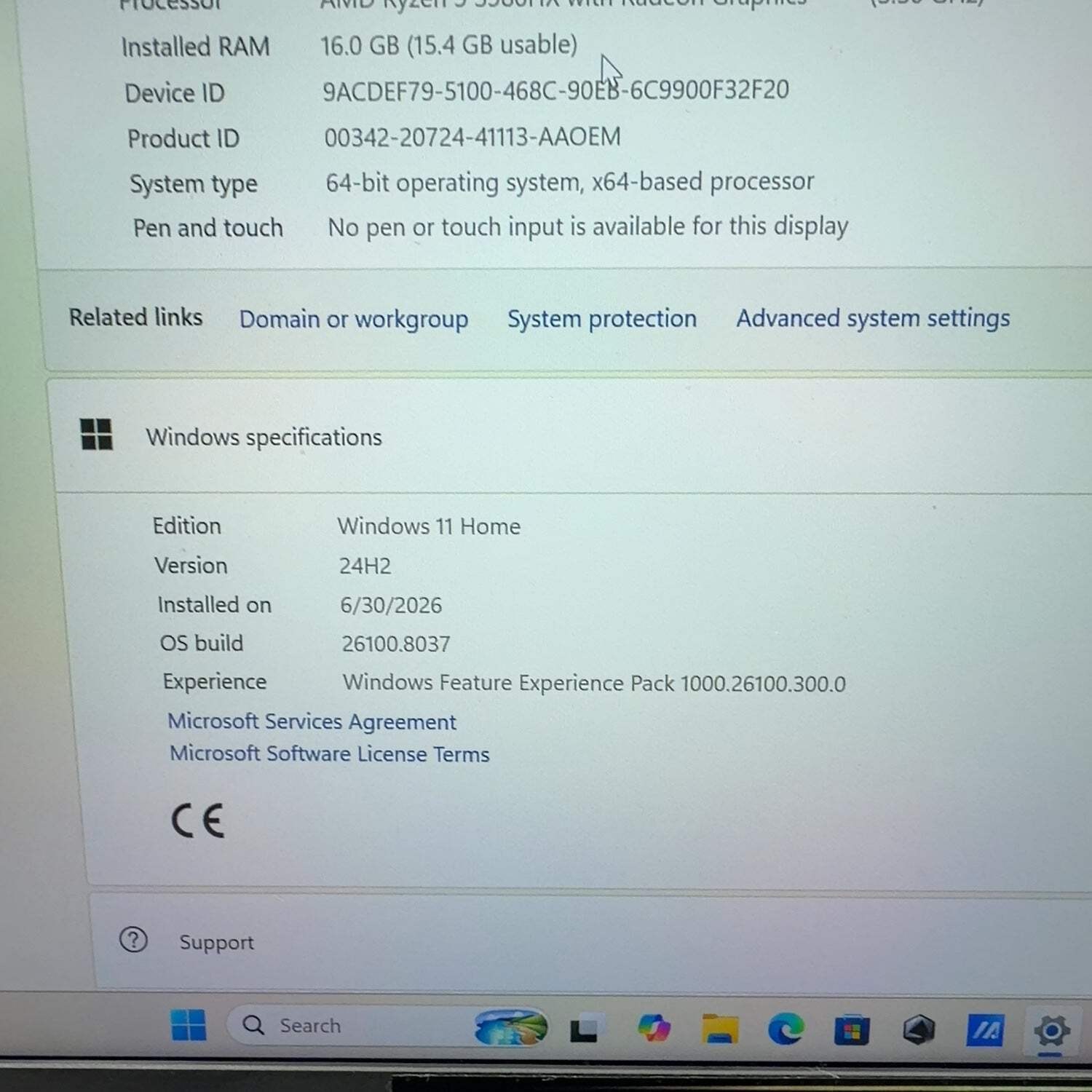 Asus ROG Strix G15 G513QY 15.6″ Ryzen 9 5980HX 16GB RAM 512GB SSD READ