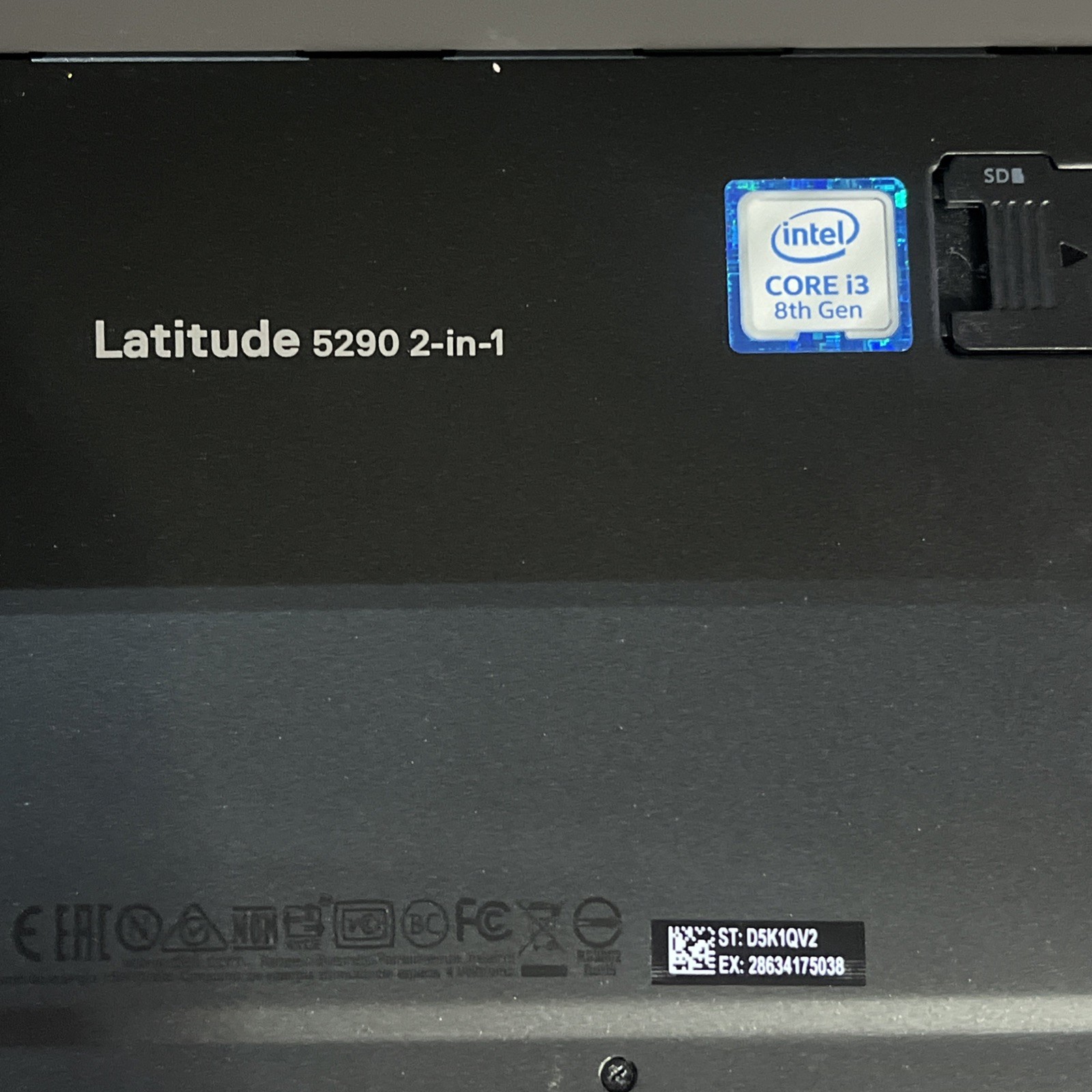 DELL LATITUDE 5290 2 IN 1 INTEL CORE I3-8130U 2.20GHZ 4GB RAM NO HD ‘