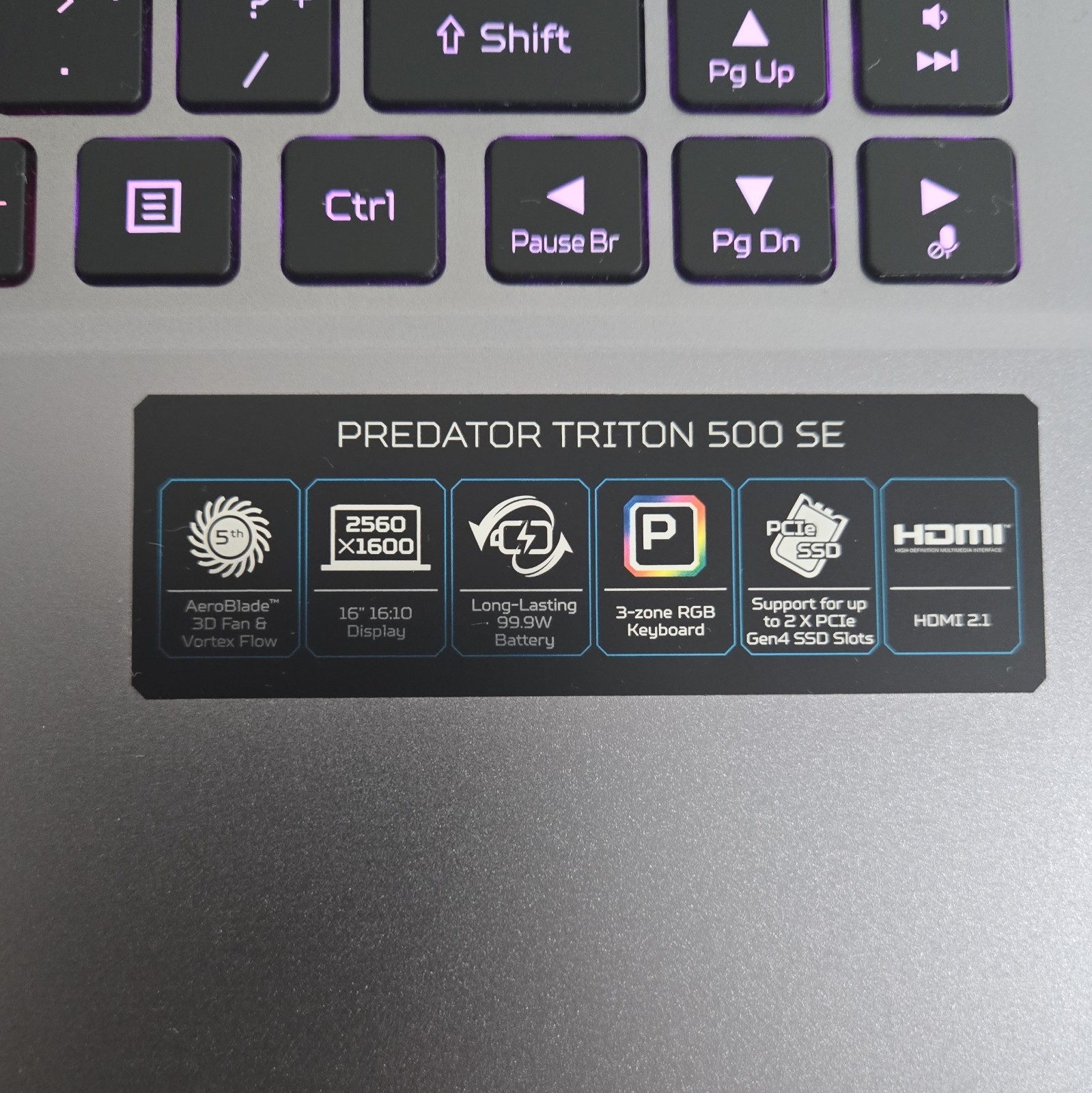 Acer Predator Triton 500 SE 16in i7 16GB 1TB SSD RTX 2560×1600 165Hz