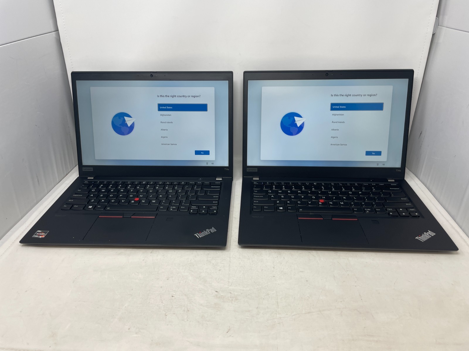 Lot of 2 Lenovo ThinkPad T14s AMD Ryzen 7 PRO 4750U 16GB 512GB NVMe 20UJ0YU00
