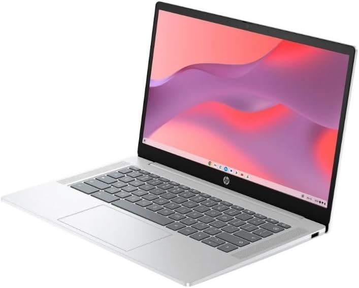 New HD Chromebook Intel Processor N200 4GB RAM 128GB Glacier Silver Chrome OS