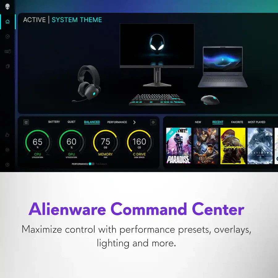 Alienware 16X Aurora 16″ Gaming Laptop Intel 275HX/32GB RAM/RTX 5060/1TB SSD