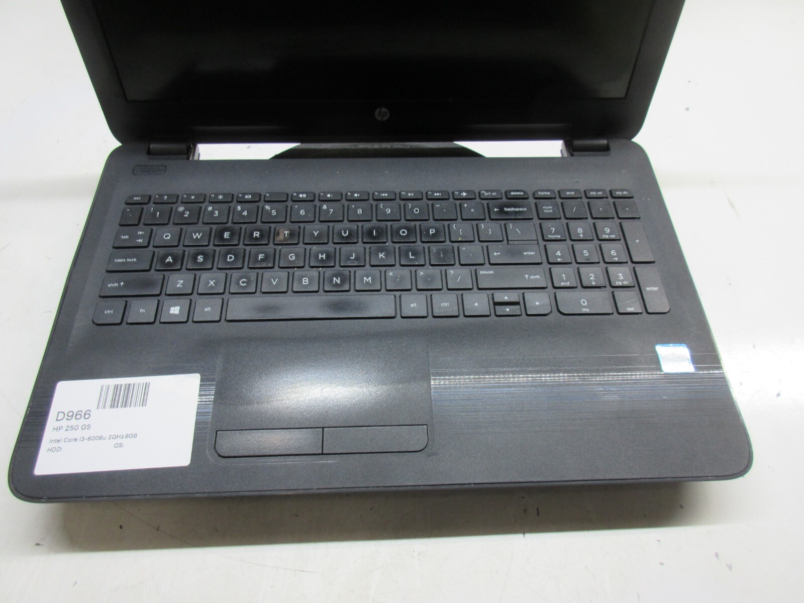 HP 250 G5 Intel Core i3-6006u 2GHz 8GB NO HDD No Batt