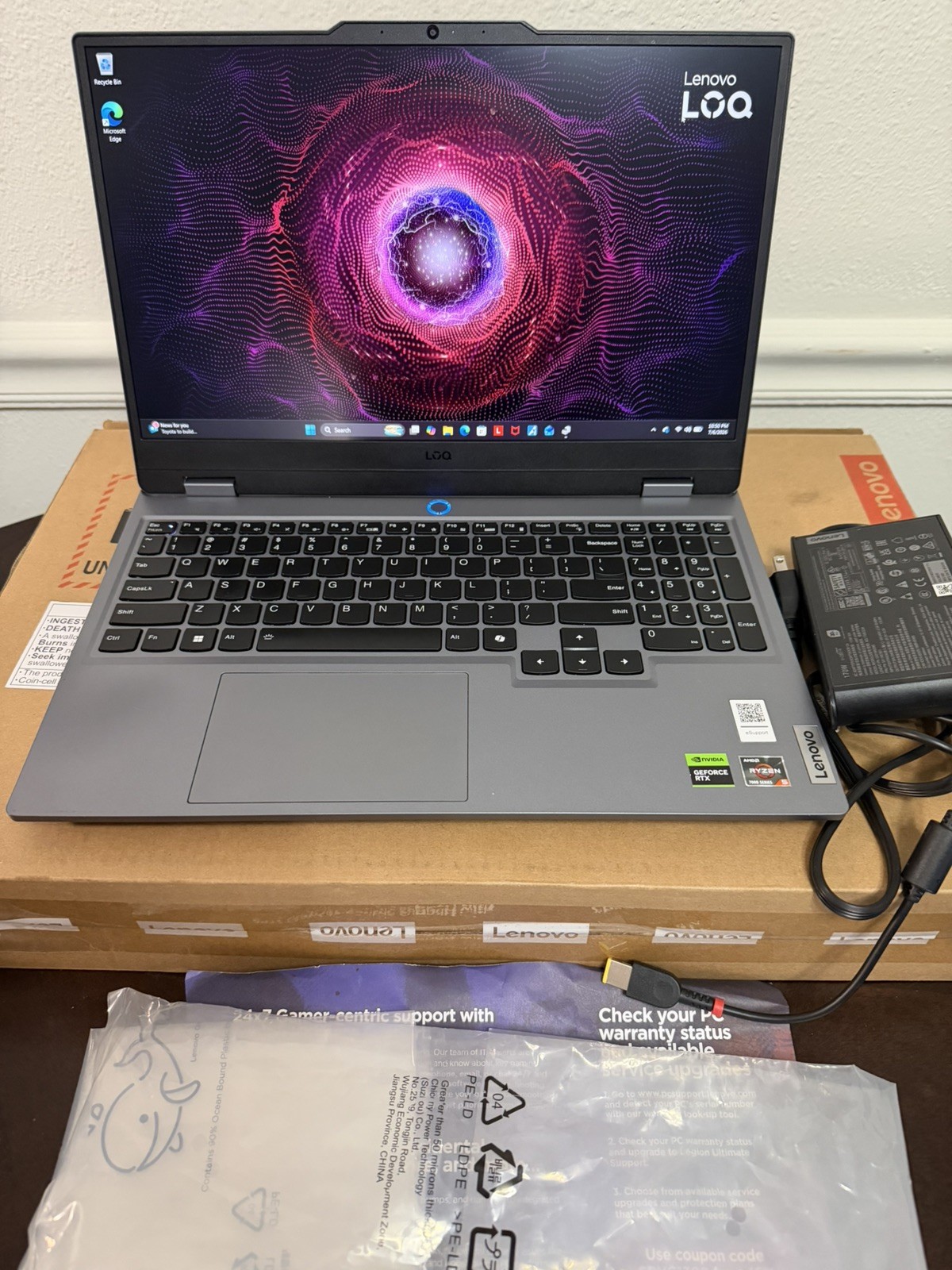 Lenovo LOQ 15ARP9 15.6″ Ryzen 5 7235HS 12GB 477GB SSD RTX 3050