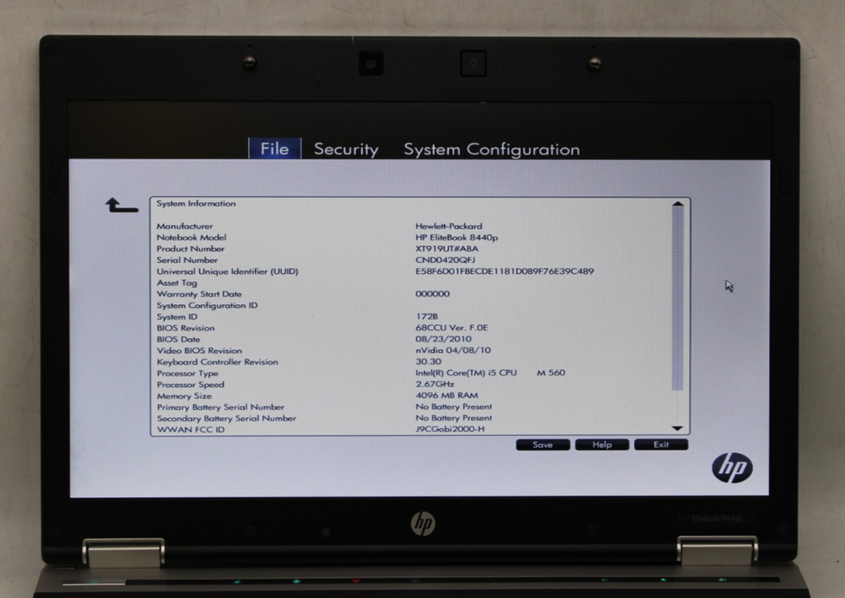 HP Elitebook 8440p 14″ i5-M560 2GB RAM NO STORAGE/OS *PARTS/REPAIR*