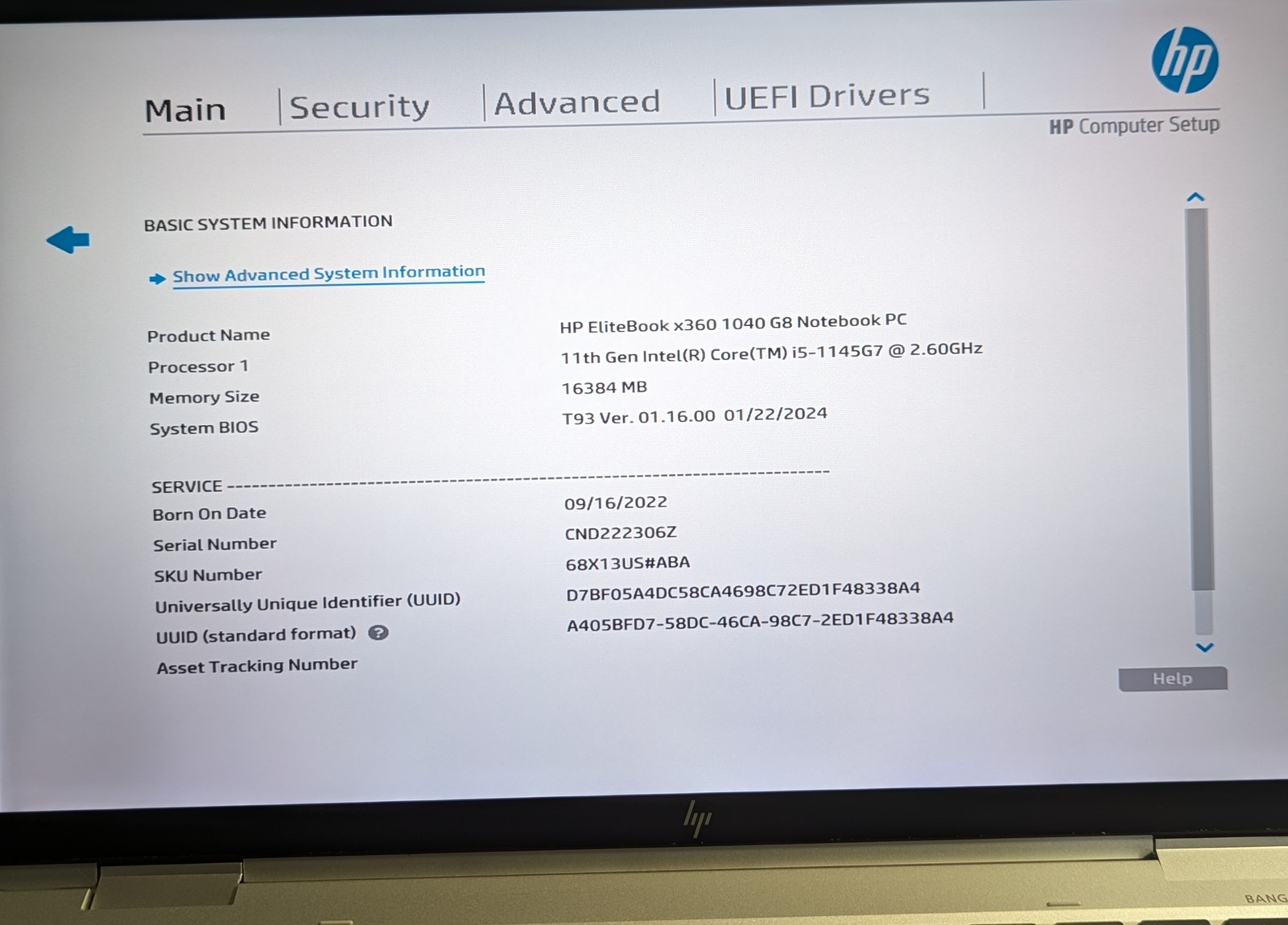 HP EliteBook X360 1040 G8 i5 2.60GHz 16GB RAM 256GB SSD Grade D
