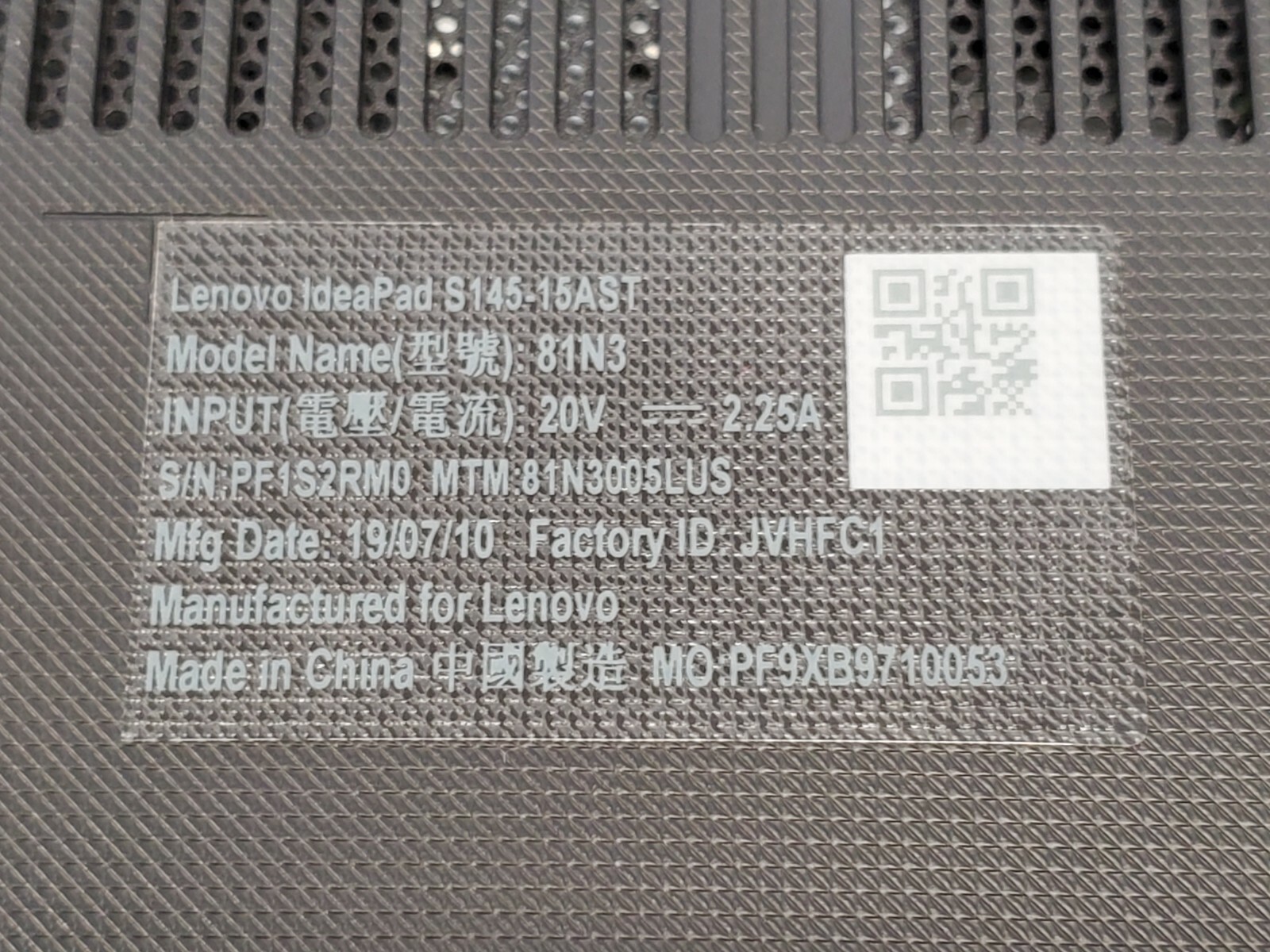 Lenovo IdeaPad S145-15AST, Amd A6-9225 Radeon R4, 4GB, 500GB HD, Windows 10 Home
