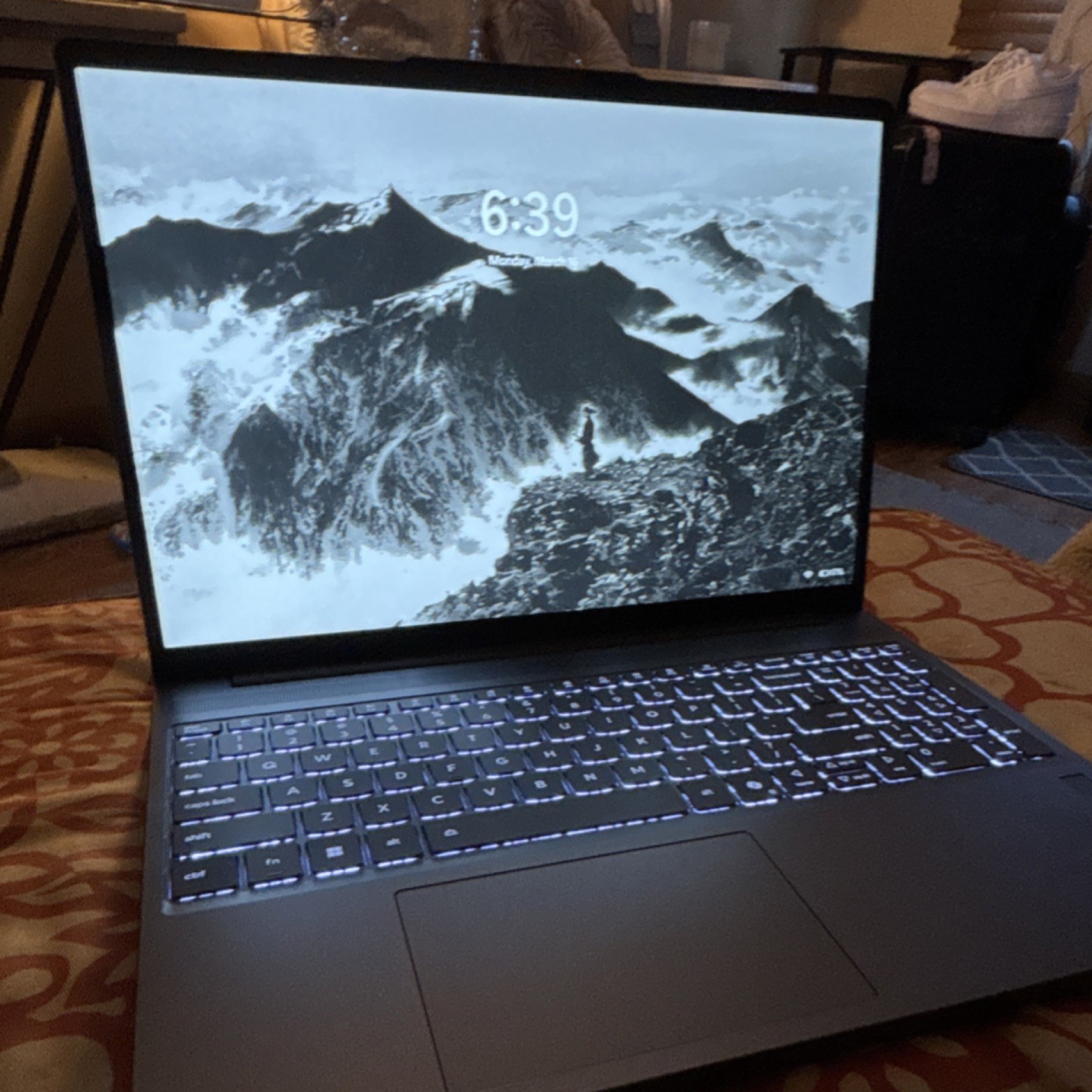 Lenovo Gray Laptop Notebook with Backlit Keyboard