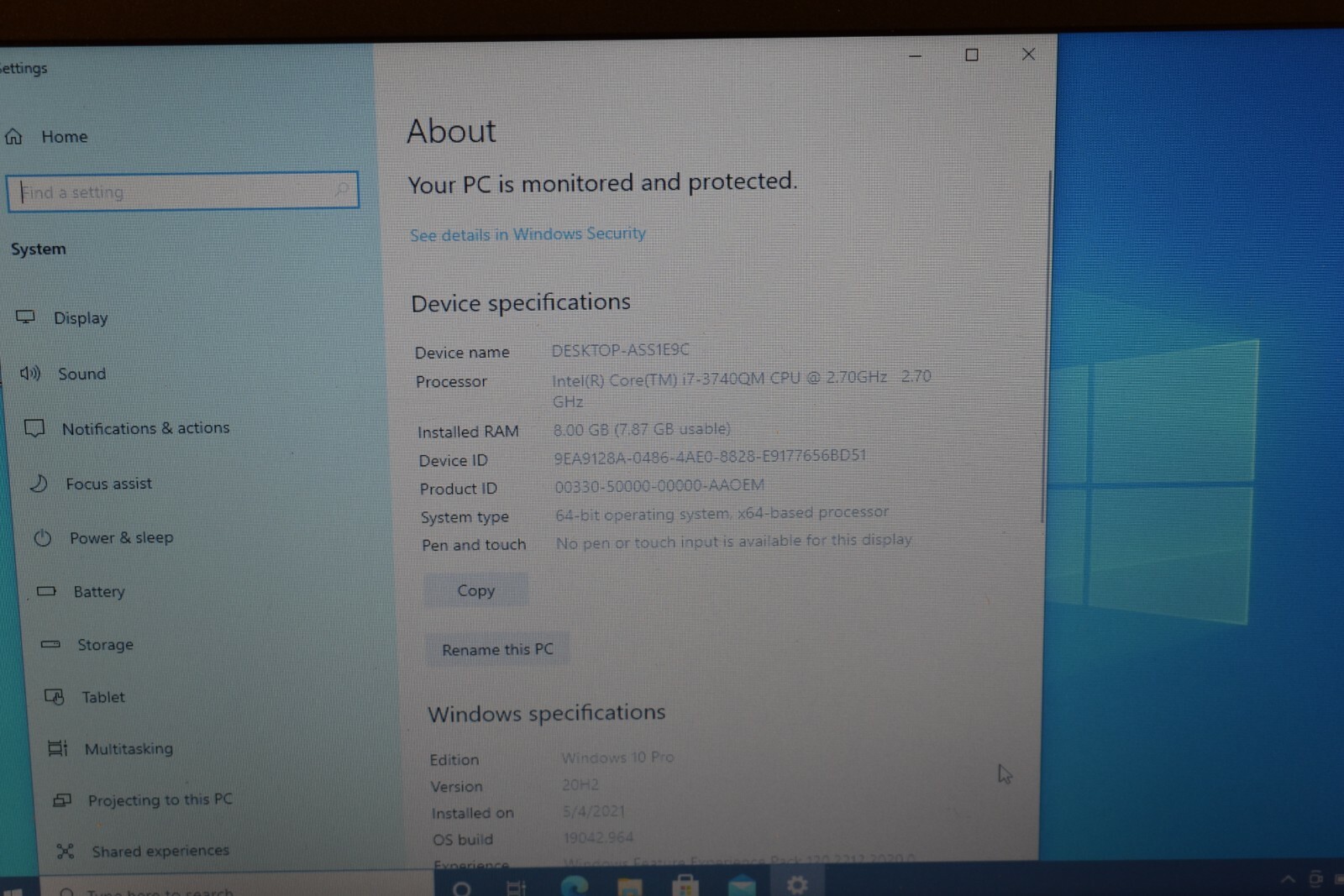 Dell Latitude E6430 Intel Core i7-3740QM 8GB RAM 240GB SSD Windows 10 NVidia