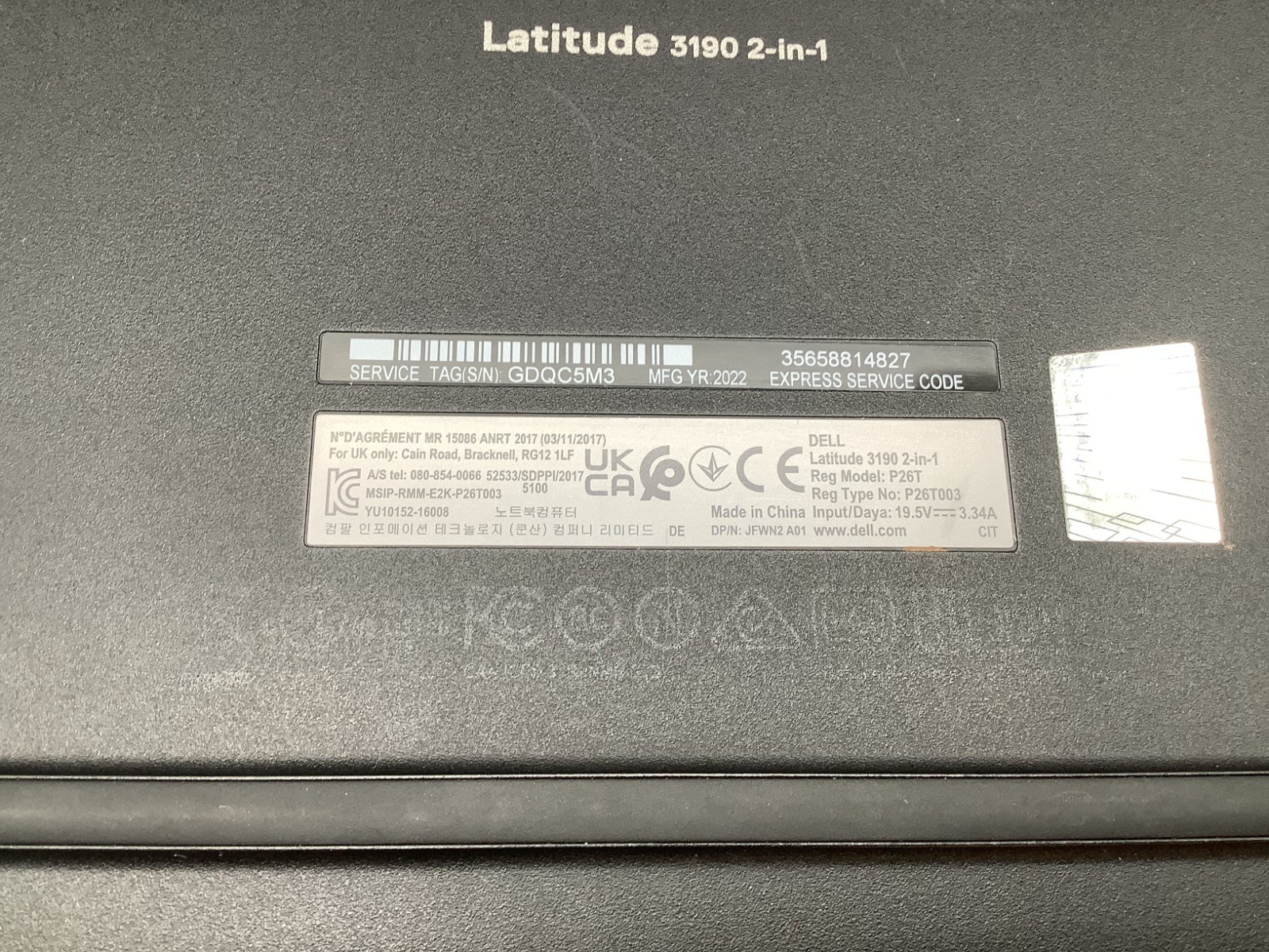 Dell Latitude 3190 2-in-1 11.6″ Pentium Silver N5030 @1.10GHz 4GB RAM 128GB W11P