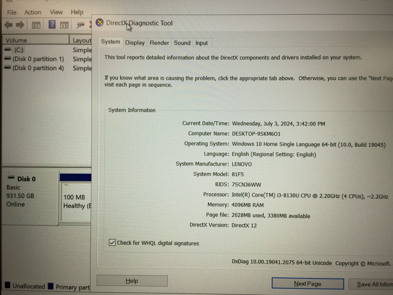 Lenovo ideapad 330S-15IKB Laptop 15.6″ HD/Intel i3-8130U/4G/1TB HDD +16GB Optane
