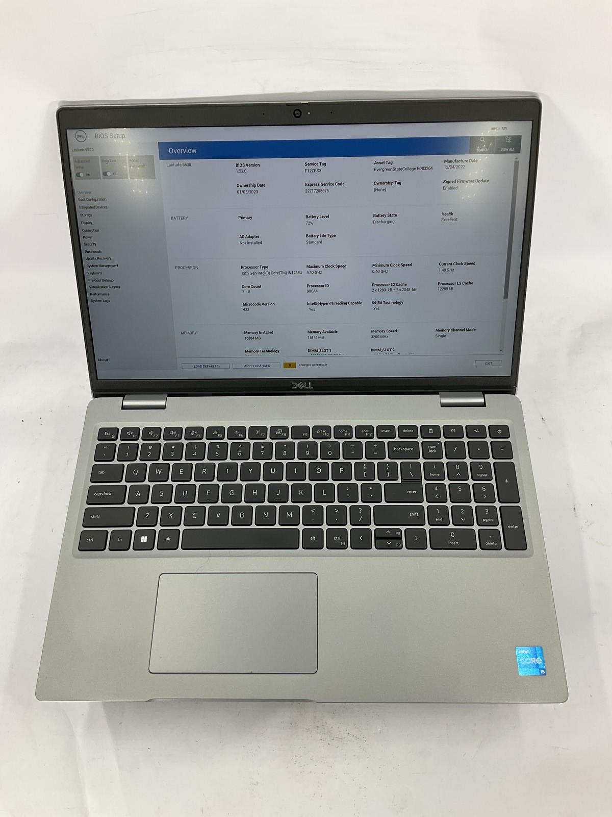 Dell Latitude 5530 15.6″ Core i5-1235U 512GB 16GB B Win 11 Pro *READ*