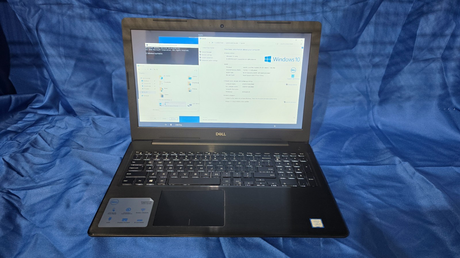 Dell Inspiron 15 5570 15.6″ 128GB, Intel Core i5 8th Gen., 1.60GHz, 12GB 1TB HDD