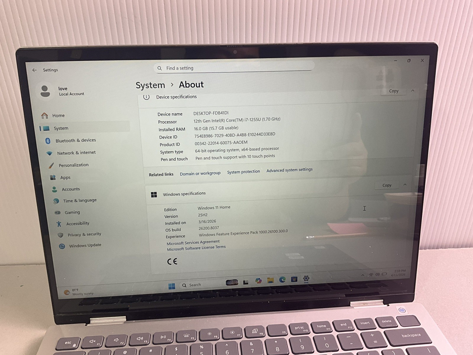 DELL INSPIRON 14 7420 2-IN-1 | INTEL CORE I7-1255U | 512GB | 16GB | WIN11H #27