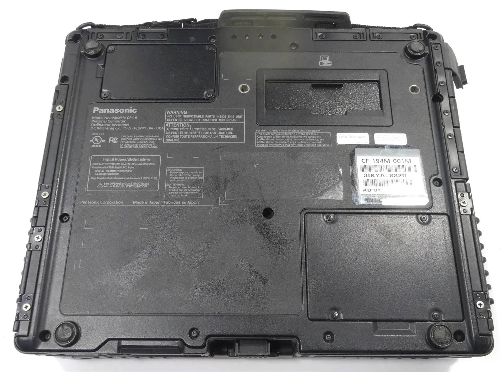 Lot 7 Panasonic Toughbook CF-19 (MK6) Core i5-3320 2.6GHz 4GB No HDD