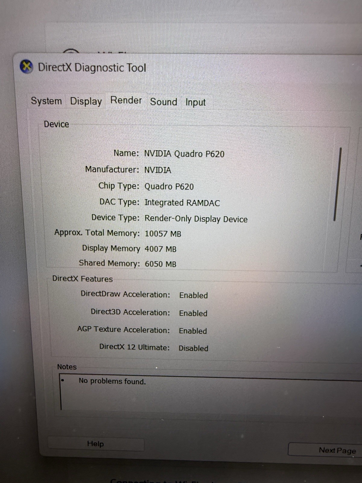 Dell Precision 3541 i5-9300H Quadro P620 4GB 12GB 512GB SSD 15.6” Win11