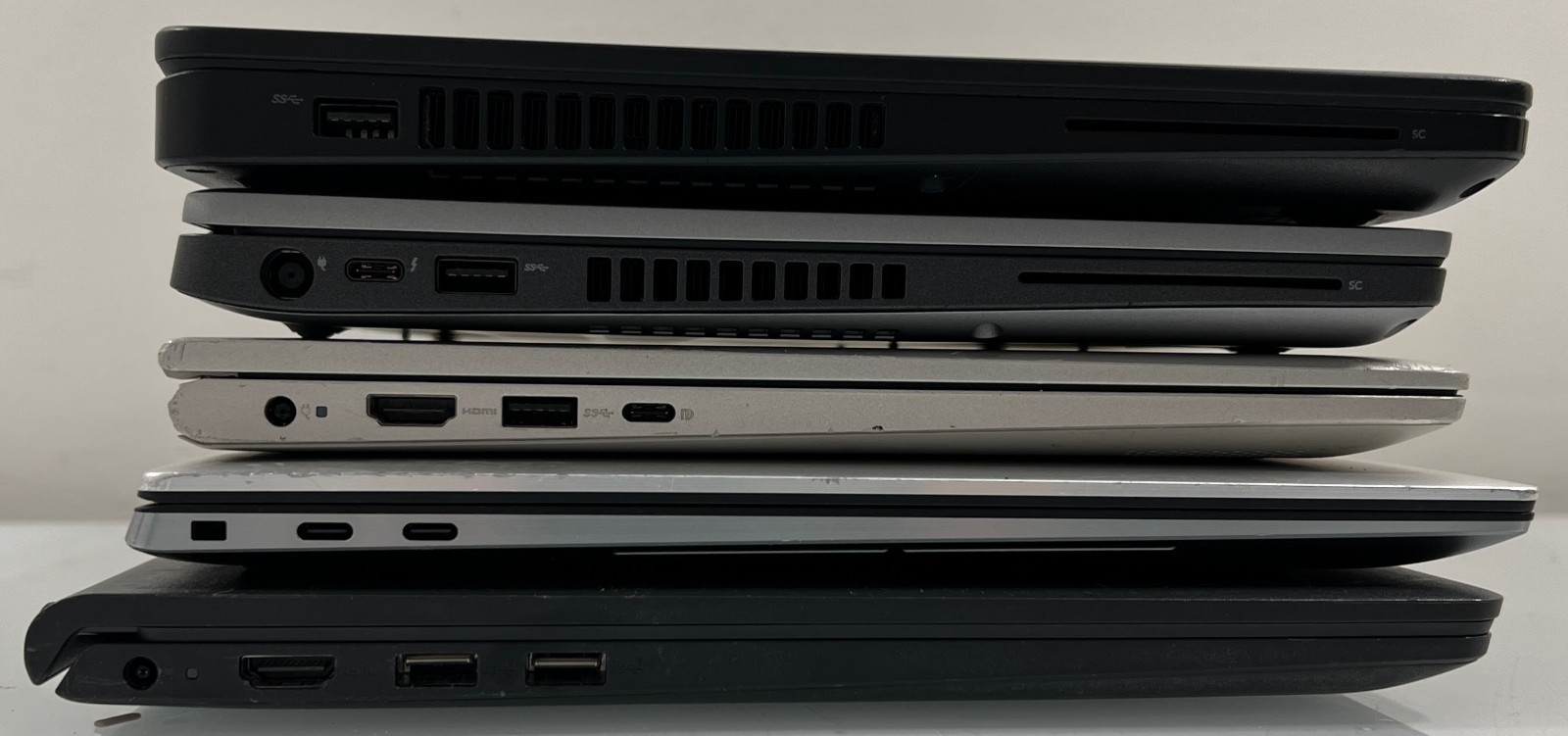 Lot 5 Dell Laptops Precision 5560 Inspiron 3511 5406 Latitude 5400 E5470 AS IS