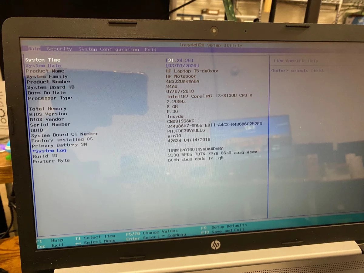Lot of 3 HP 15-da0xxx Laptops i3-8130U 8GB ALL POST NO OS/SSD For Parts
