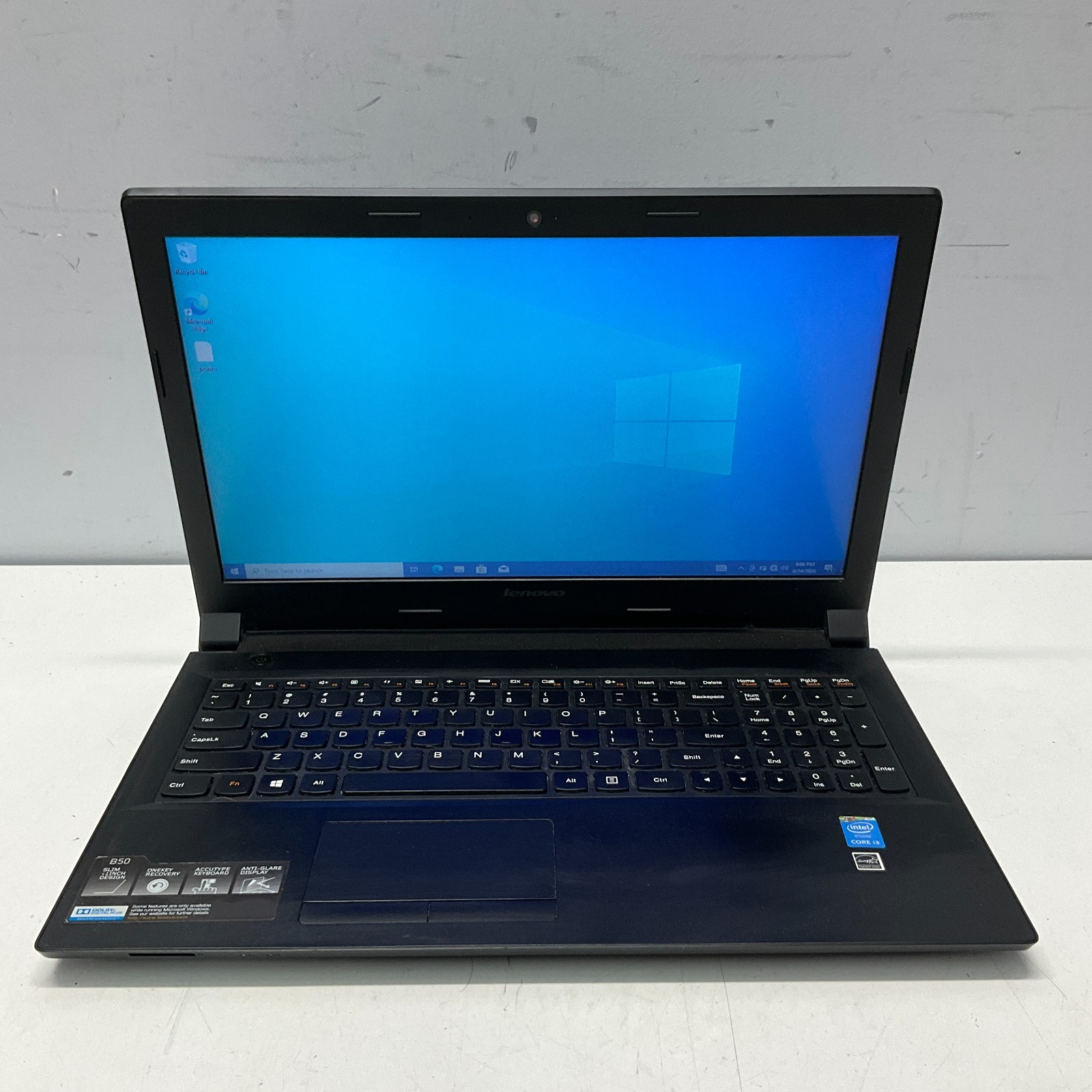 Lenovo Laptop B50-80 Intel i3-4005U @ 1.70 GHz 4GB 250GB SSD Windows 10 Pro