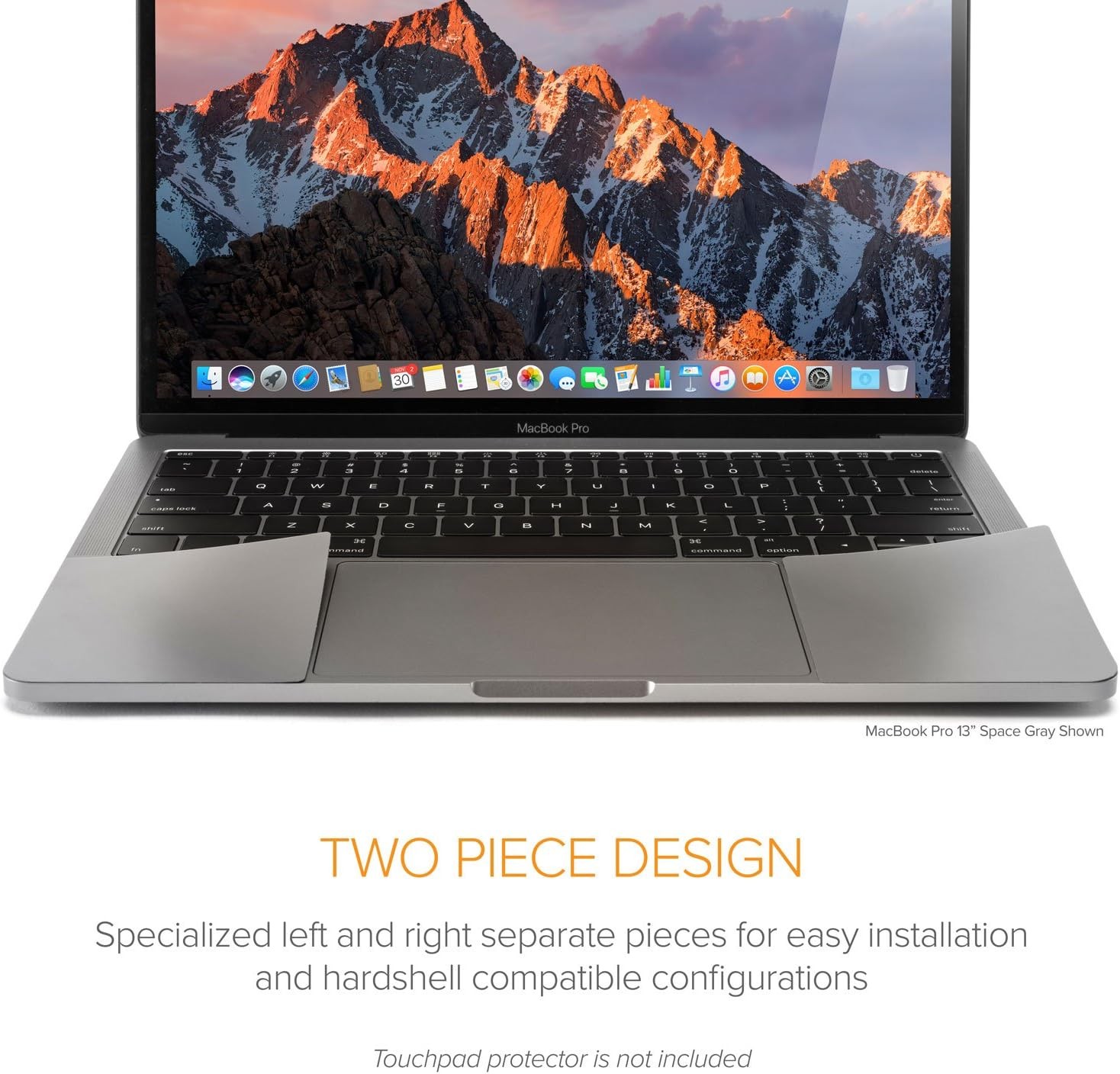 Premium Palm Rest Protector Skin Cover Set for 2019 MacBook Pro 16″ Space Grey