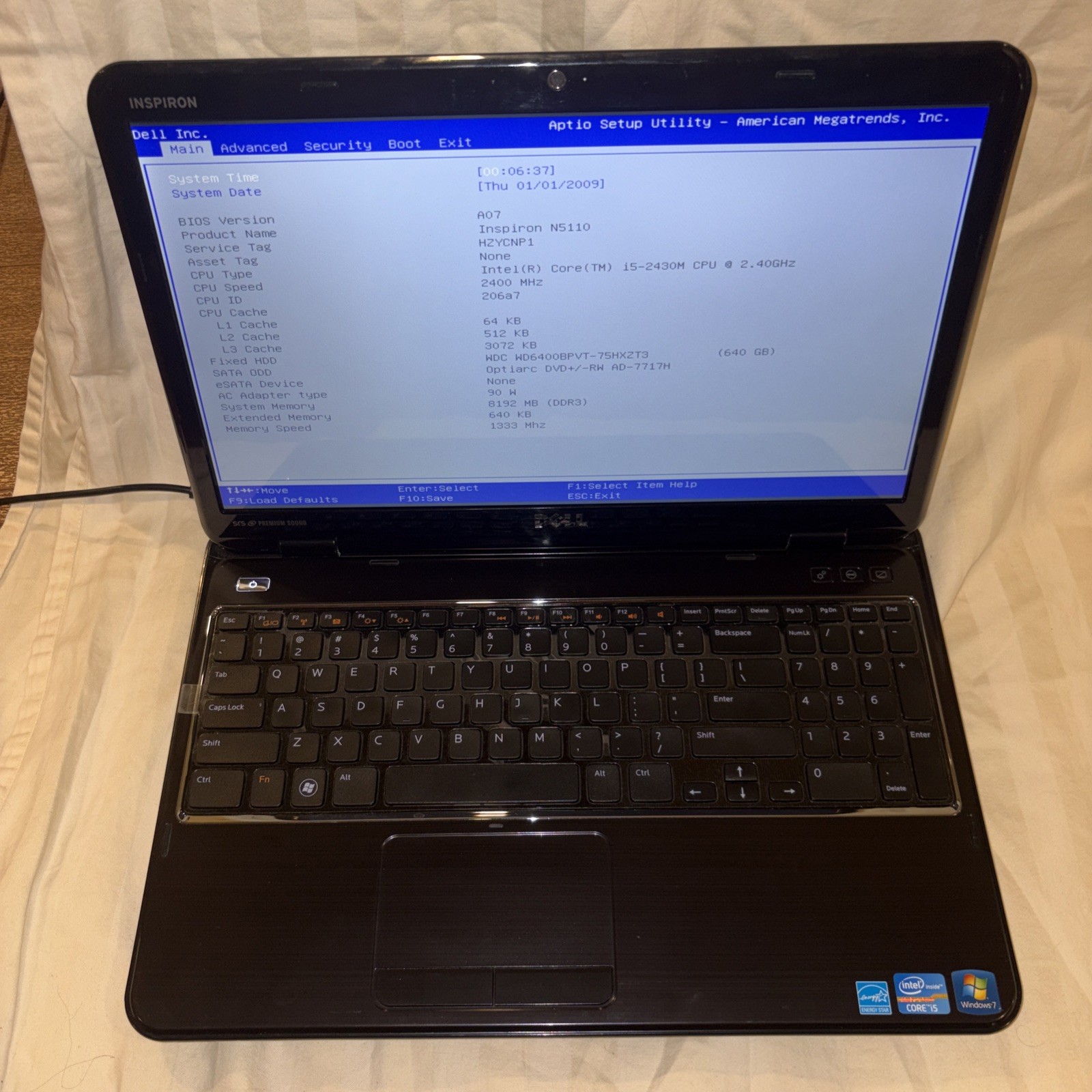 Dell Inspiron N5110 Intel i5-2430M 2.4GHz, 8GB, 640GB, Chrome Flex – BAD CMOS